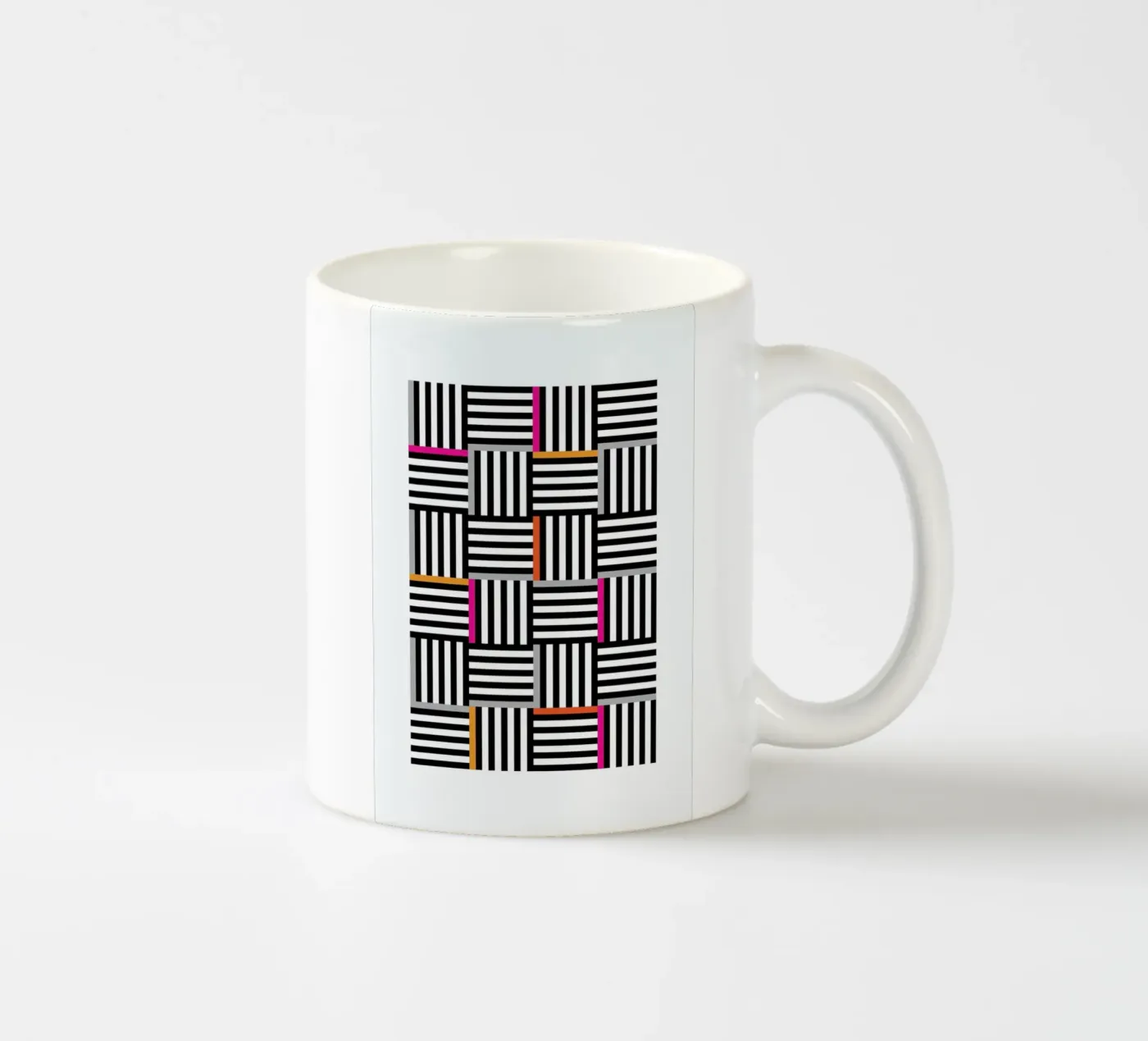 Zebra Squared ceramic mug by Visual Philosophy
