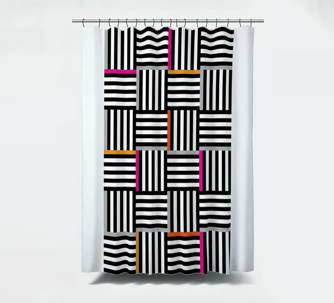 Zebra Squared cortina de baño de Visual Philosophy