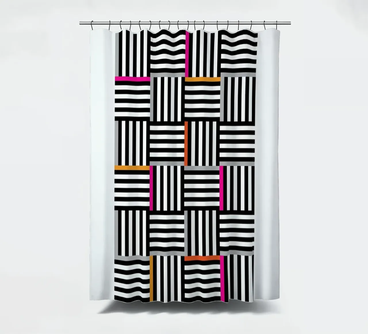 Zebra Squared douchegordijn van Visual Philosophy