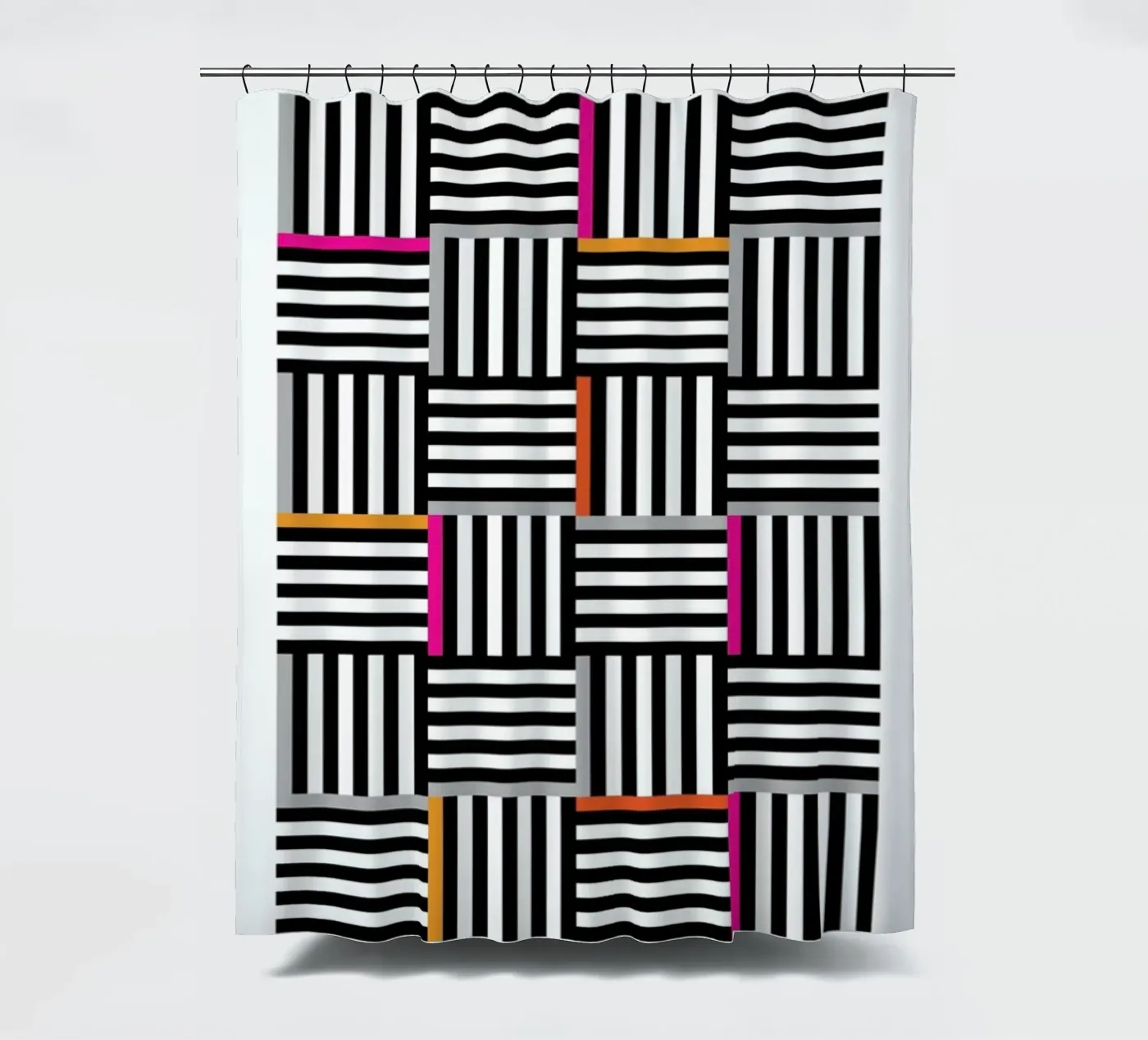Zebra Squared Duschvorhang von Visual Philosophy