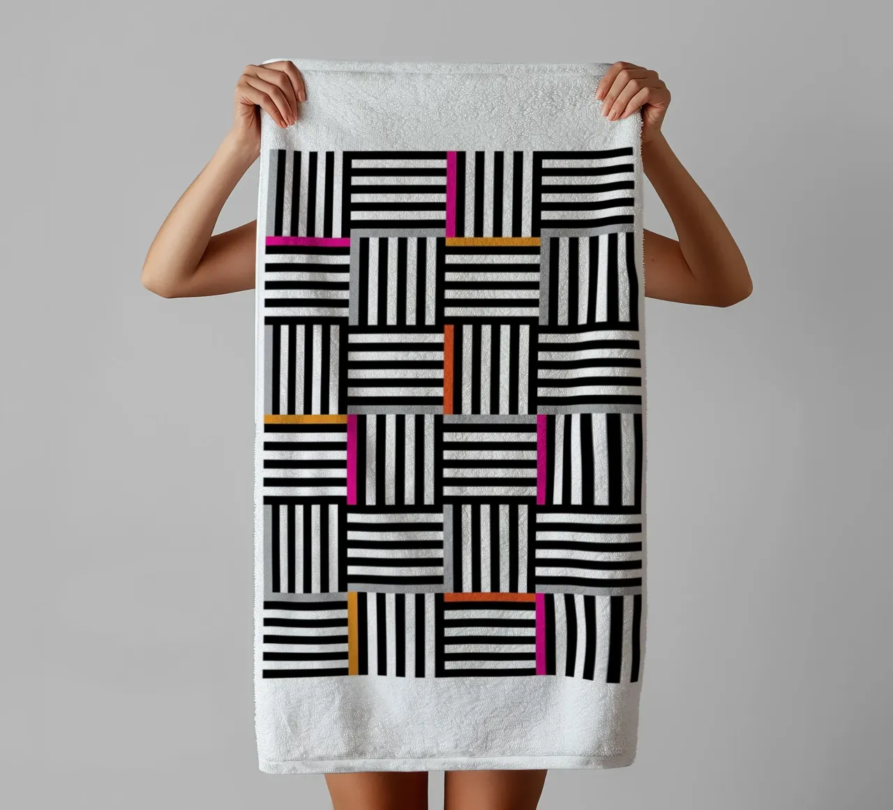 Zebra Squared asciugamano da bagno da Visual Philosophy