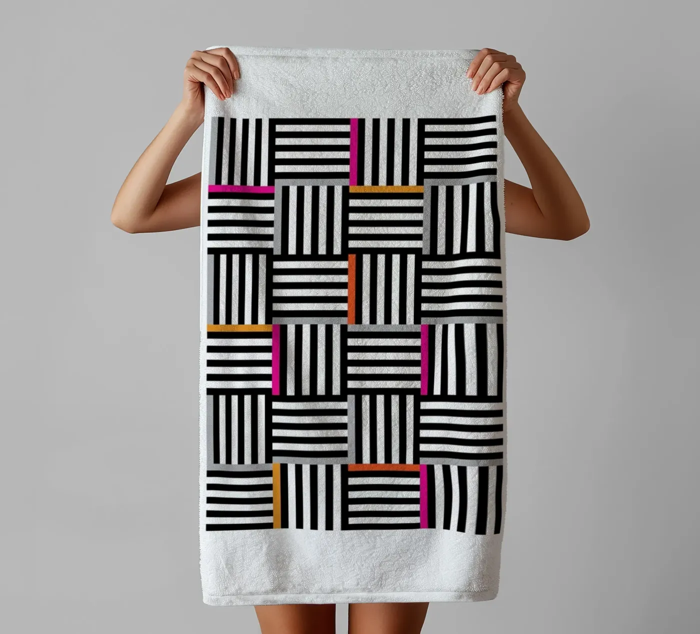 Zebra Squared Handtuch von Visual Philosophy