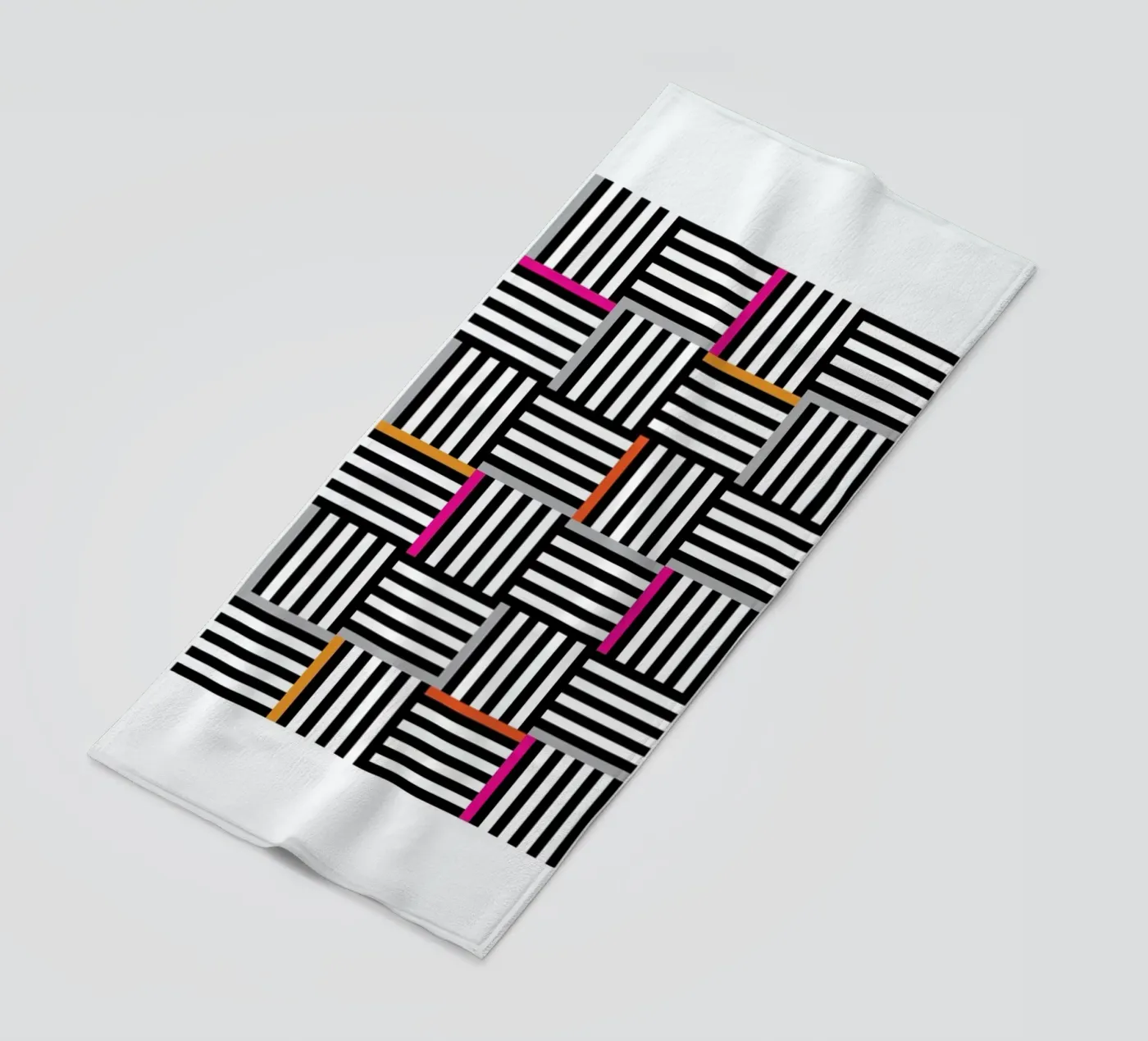Zebra Squared strandhanddoek van Visual Philosophy