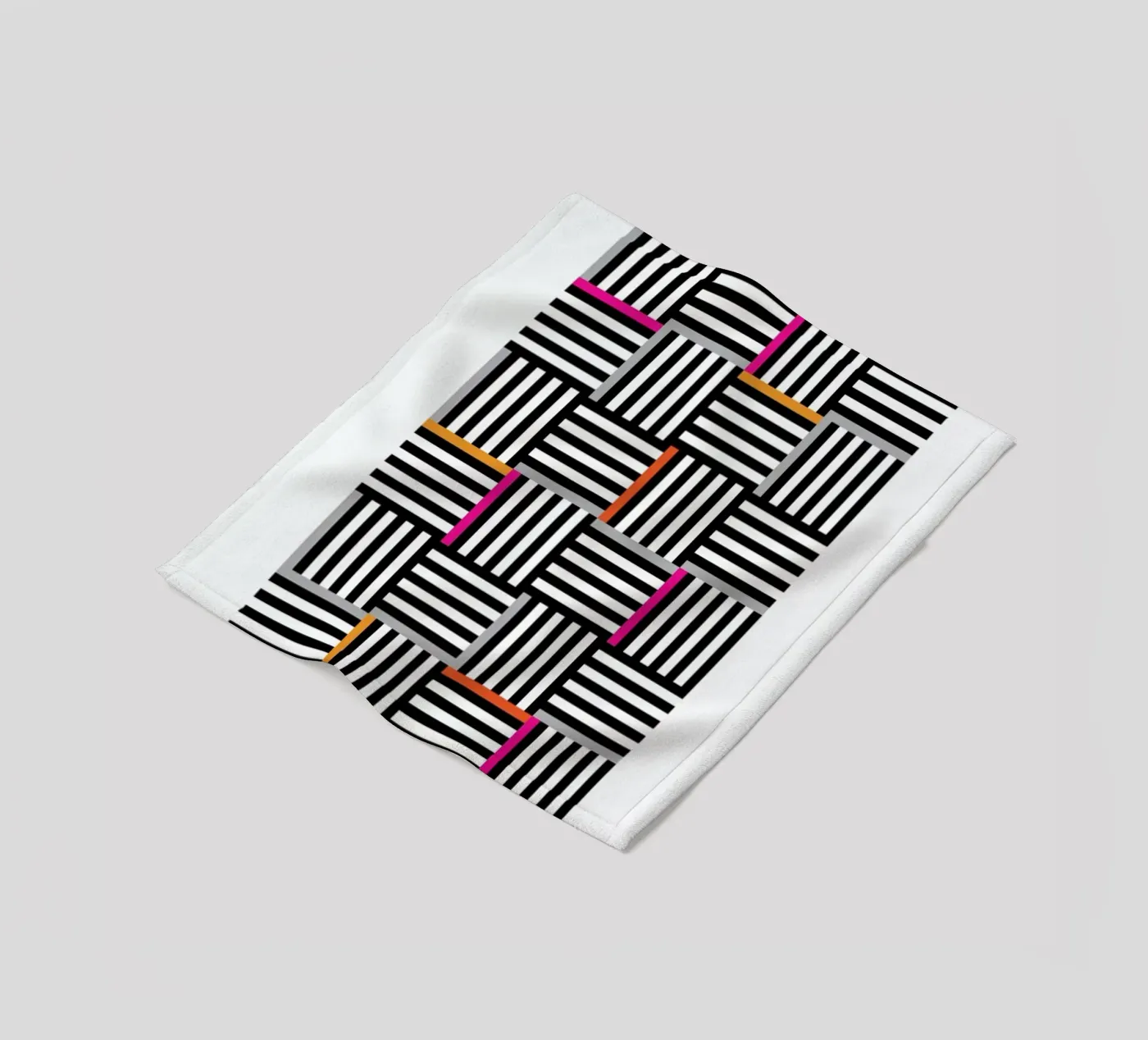 Zebra Squared fleecedeken van Visual Philosophy