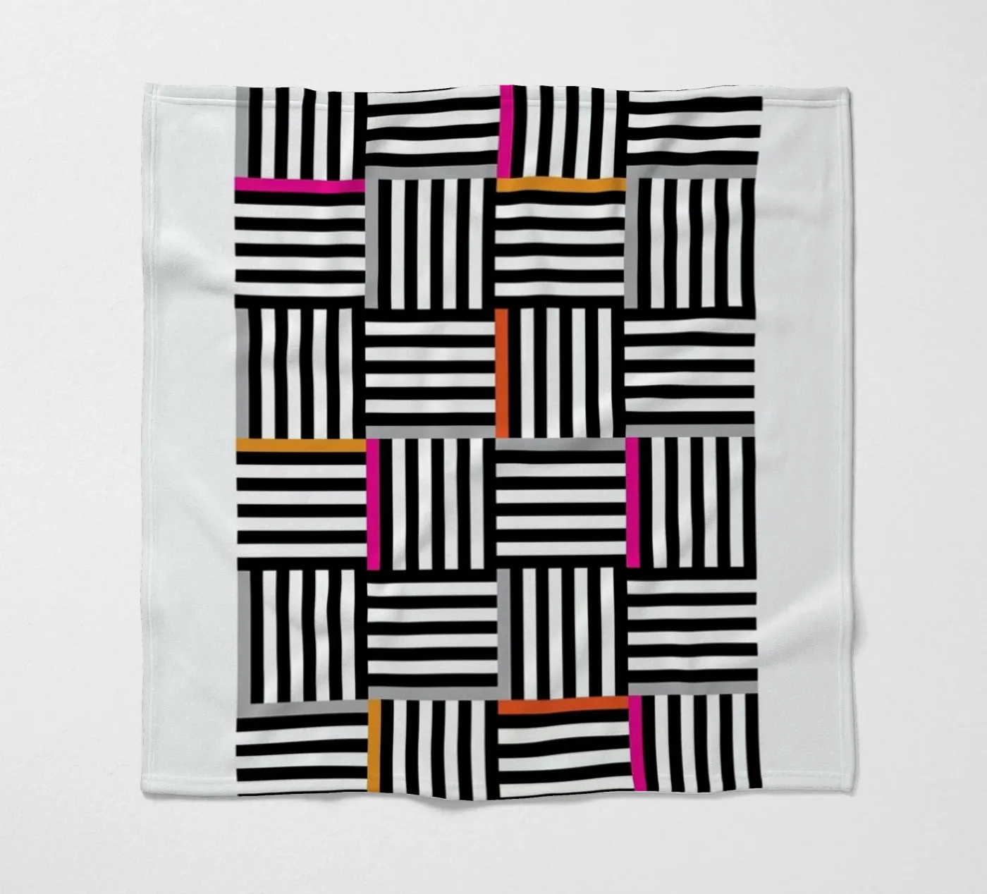 Zebra Squared fleecedeken van Visual Philosophy