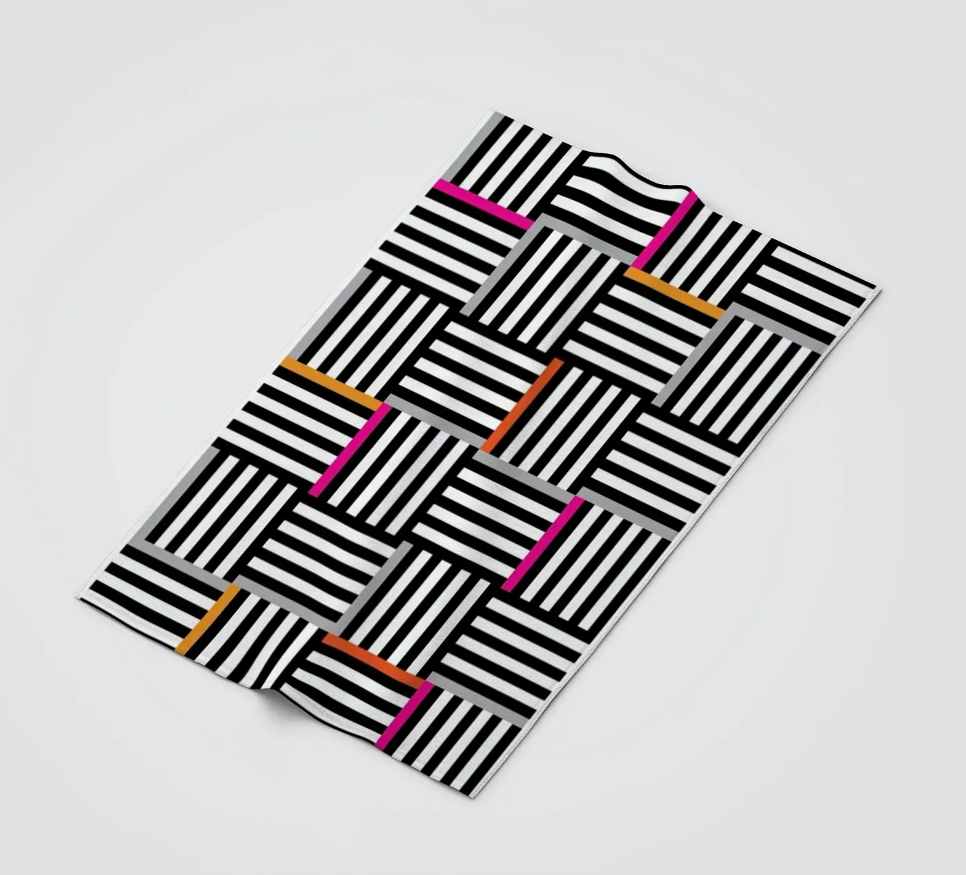 Zebra Squared fleecedeken van Visual Philosophy
