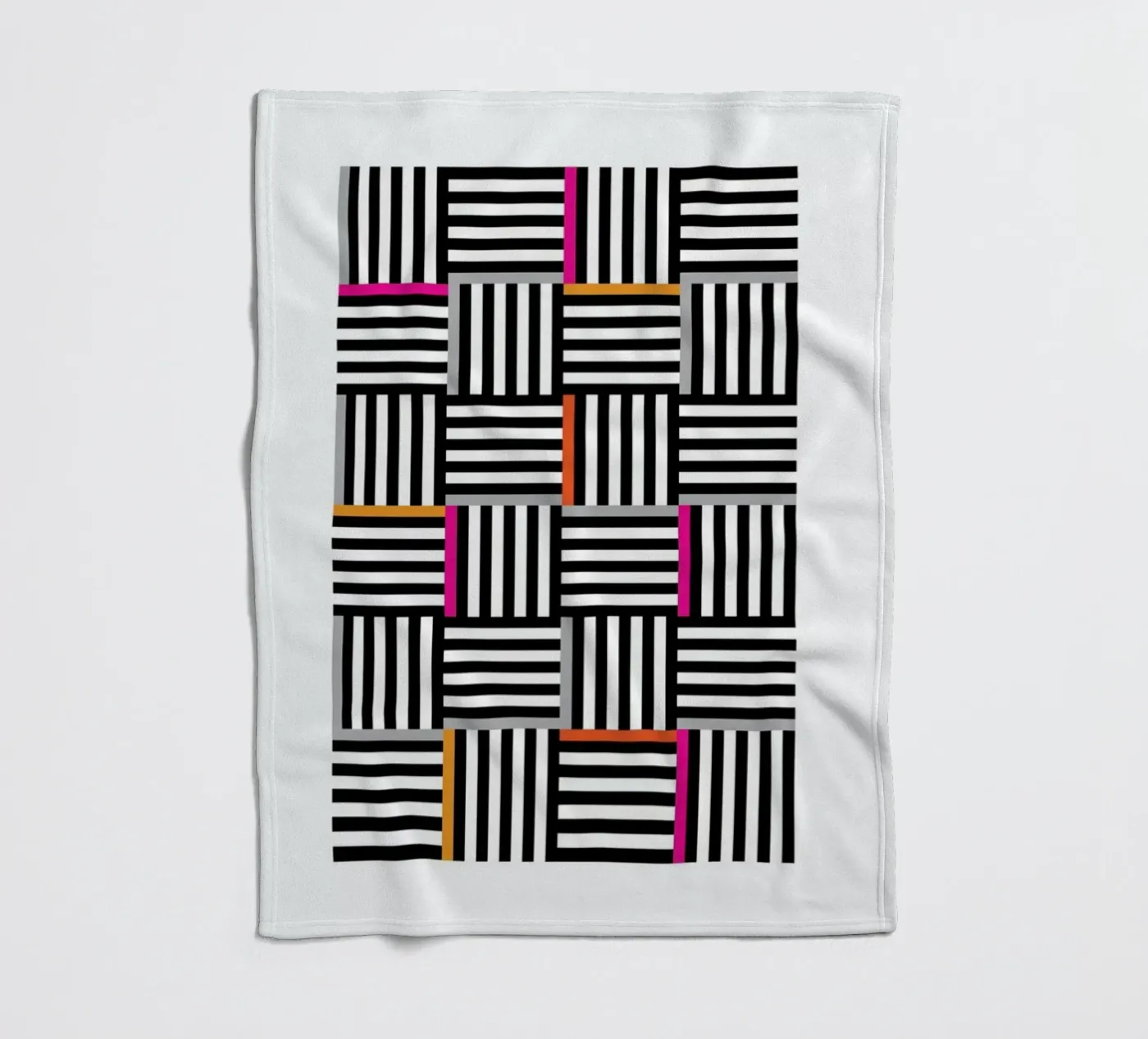Zebra Squared fleecedeken van Visual Philosophy
