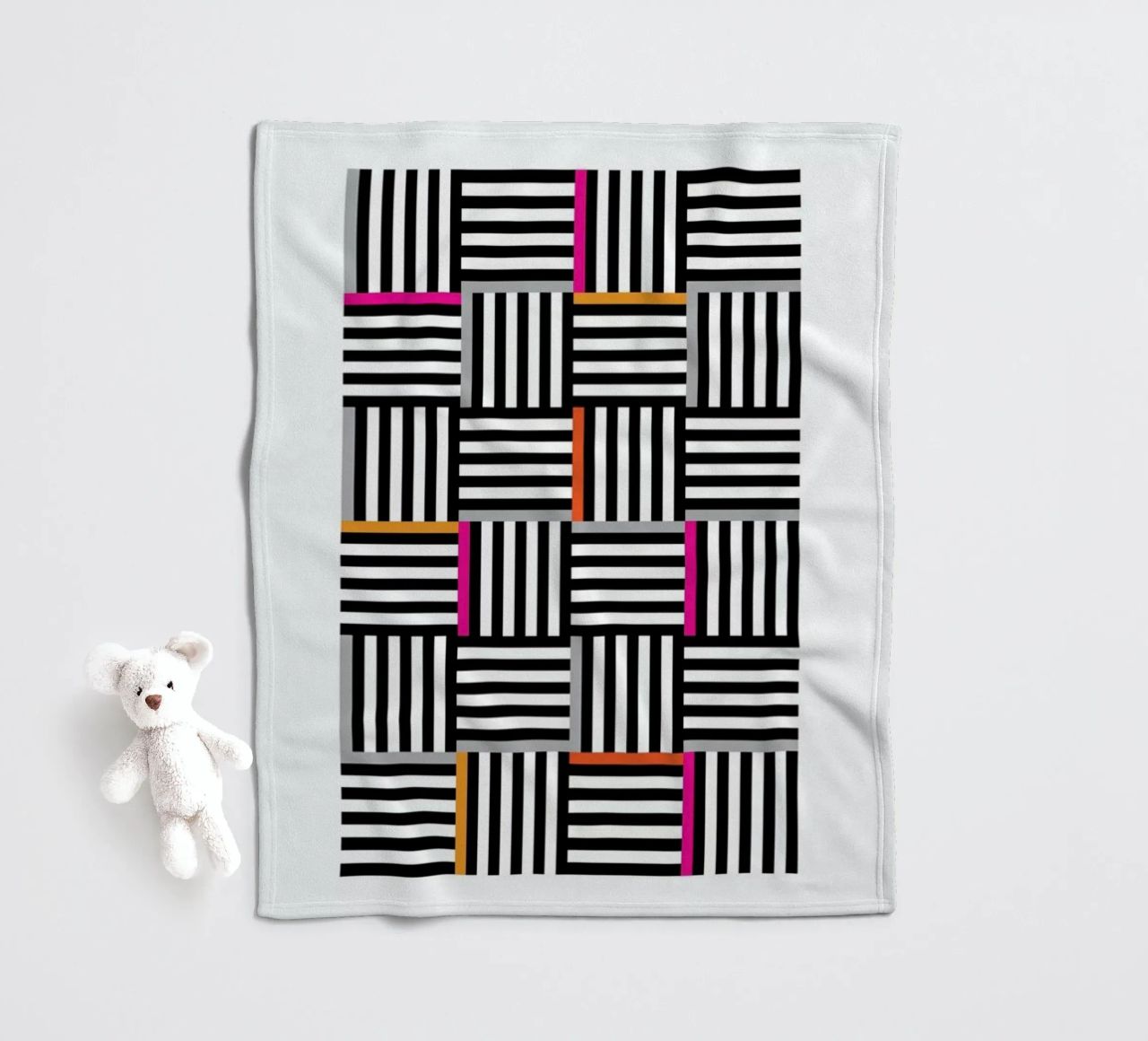 Zebra Squared manta de franela de Visual Philosophy