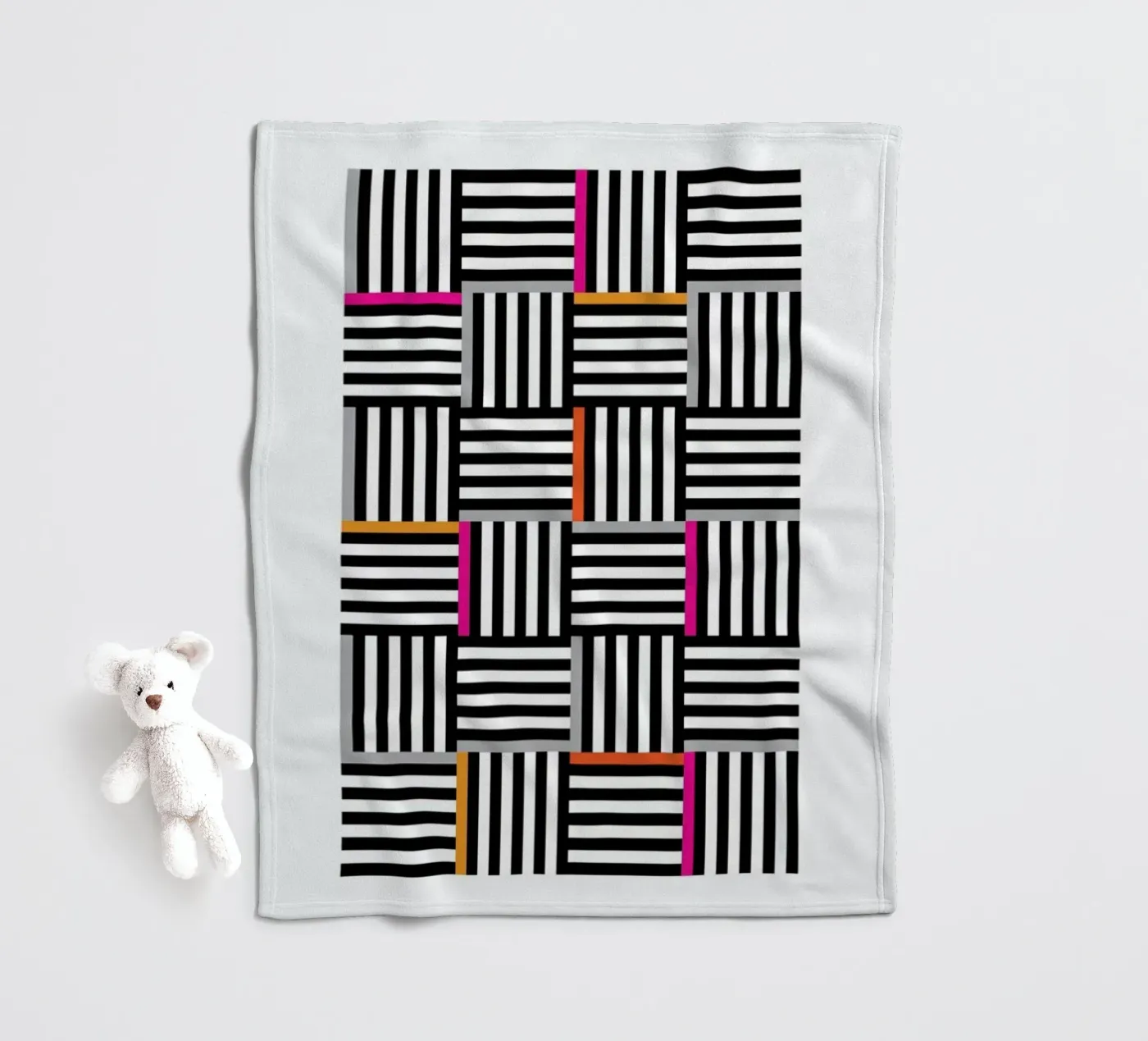 Zebra Squared Fleecedecke von Visual Philosophy