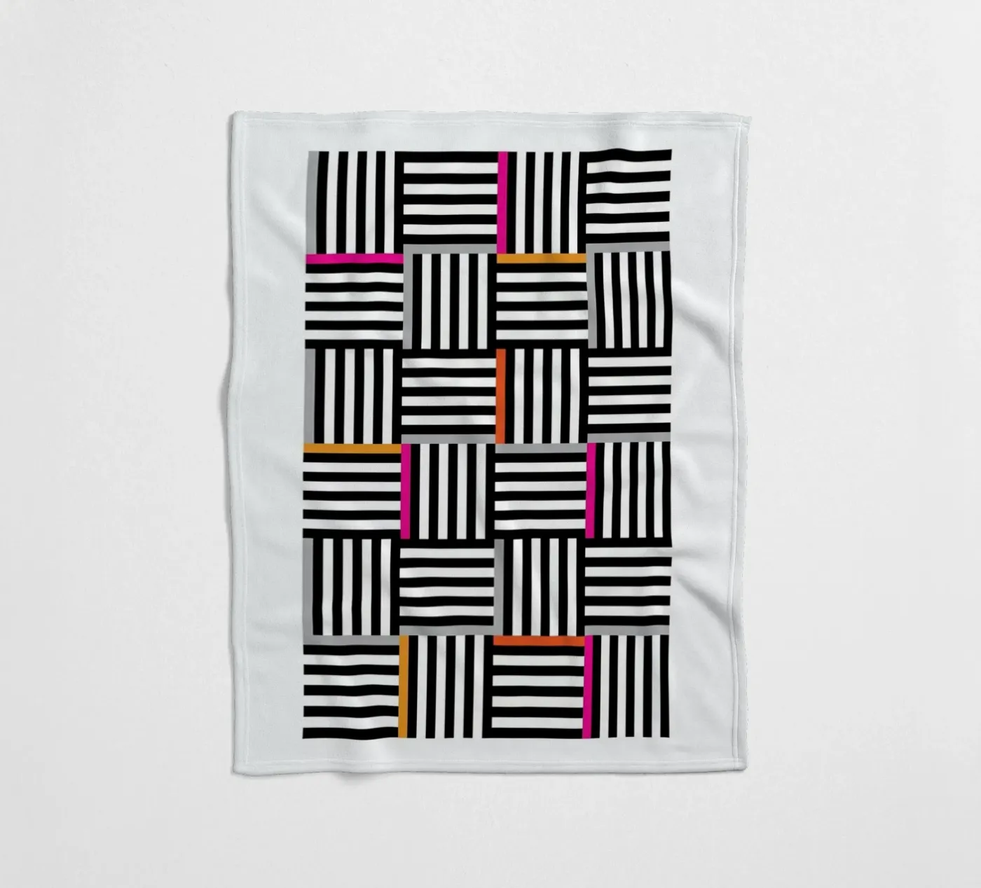 Zebra Squared fleecedeken van Visual Philosophy