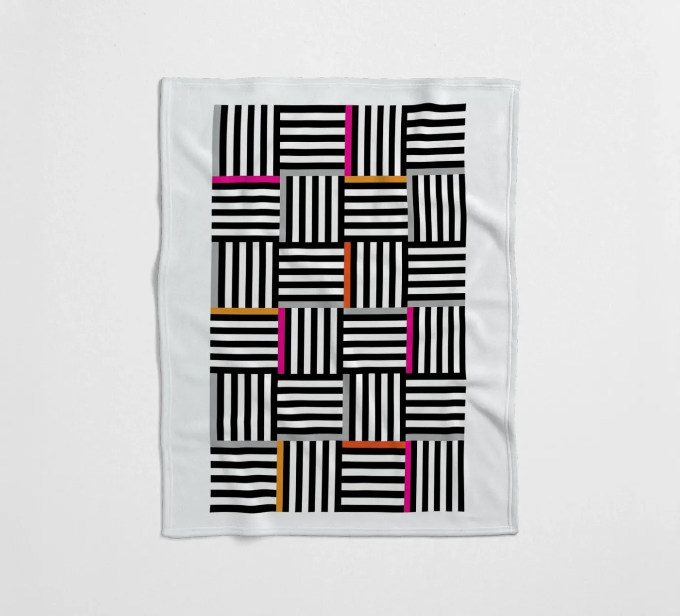 Zebra Squared Fleecedecke von Visual Philosophy