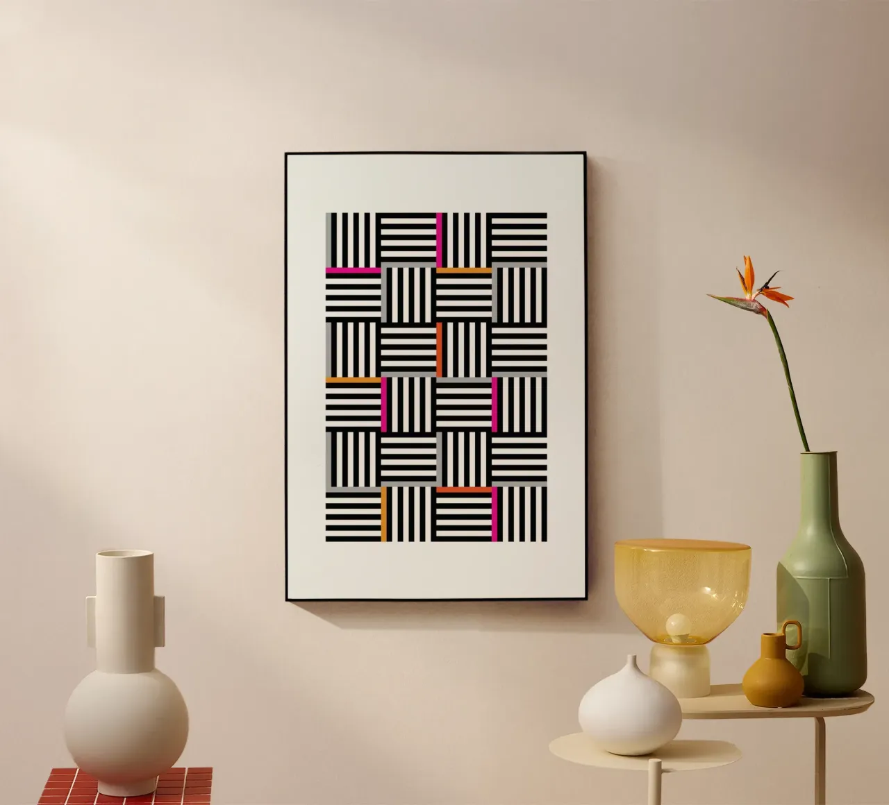 Zebra Squared Acryl-Glas von Visual Philosophy