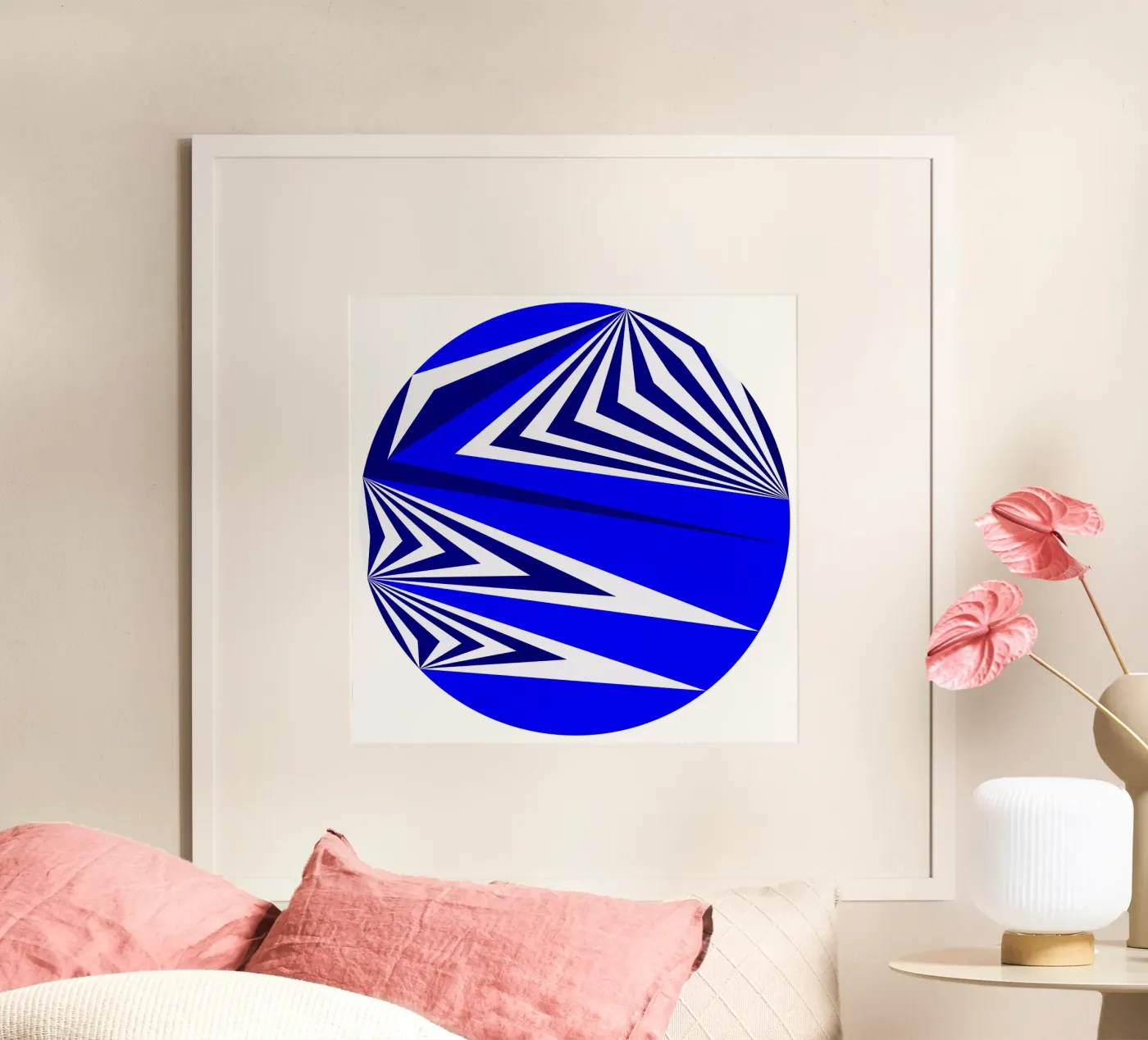 Abstract Blue poster van Lines Inside