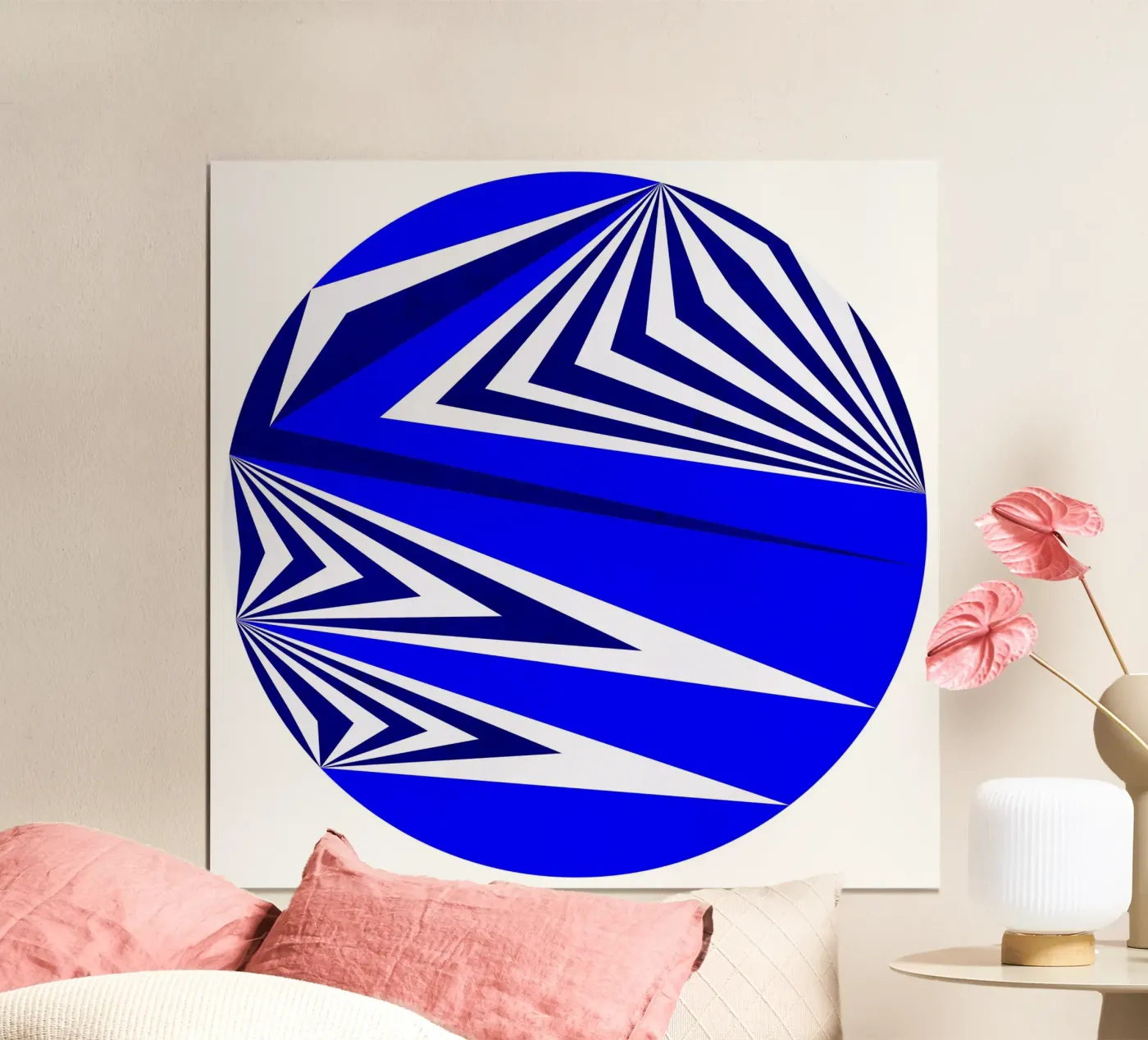 Abstract Blue poster van Lines Inside