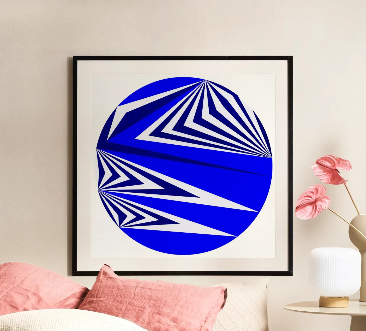 Abstract Blue poster van Lines Inside