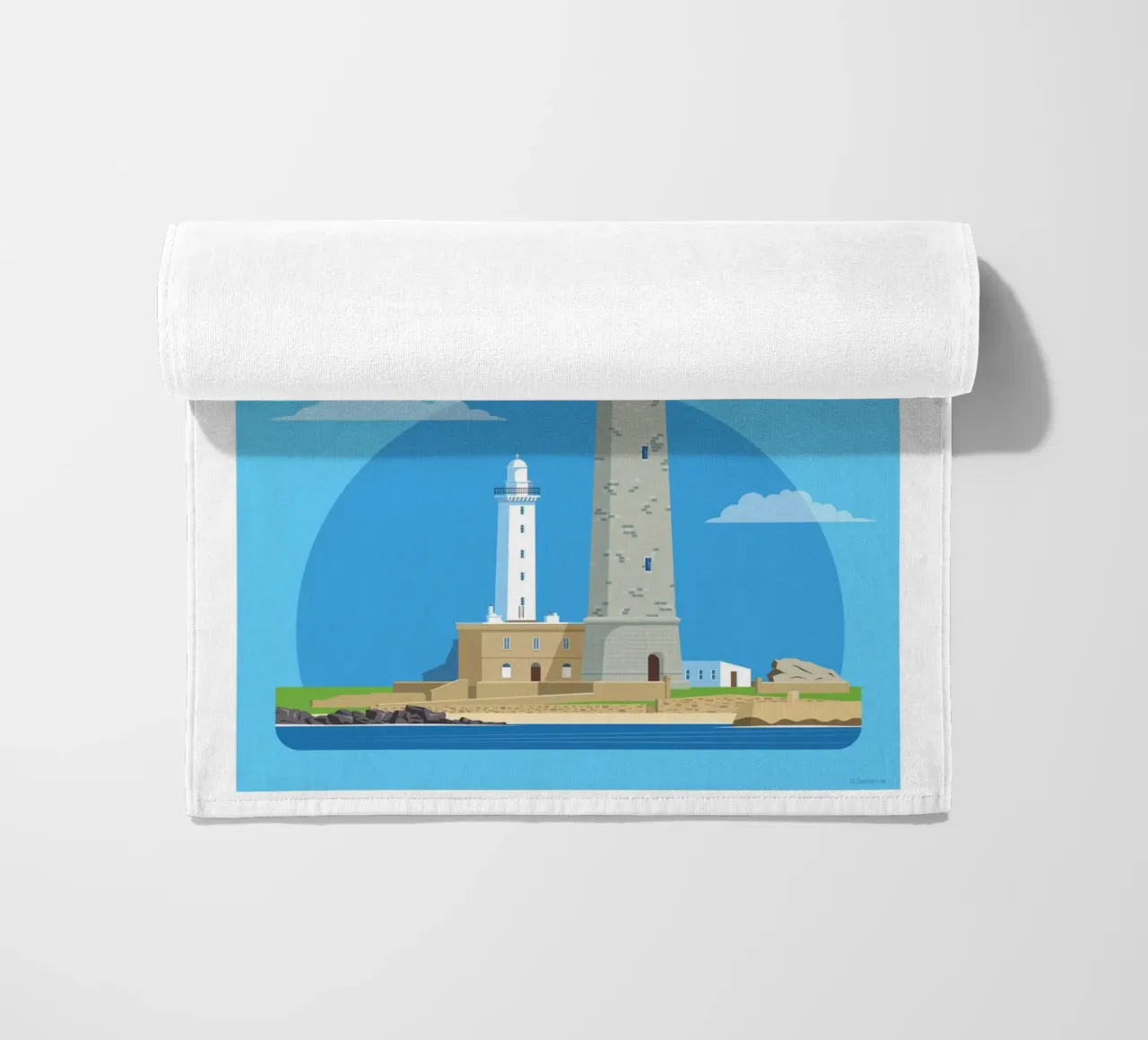 Faro dell'Île Vierge telo mare da Raphaël Delerue