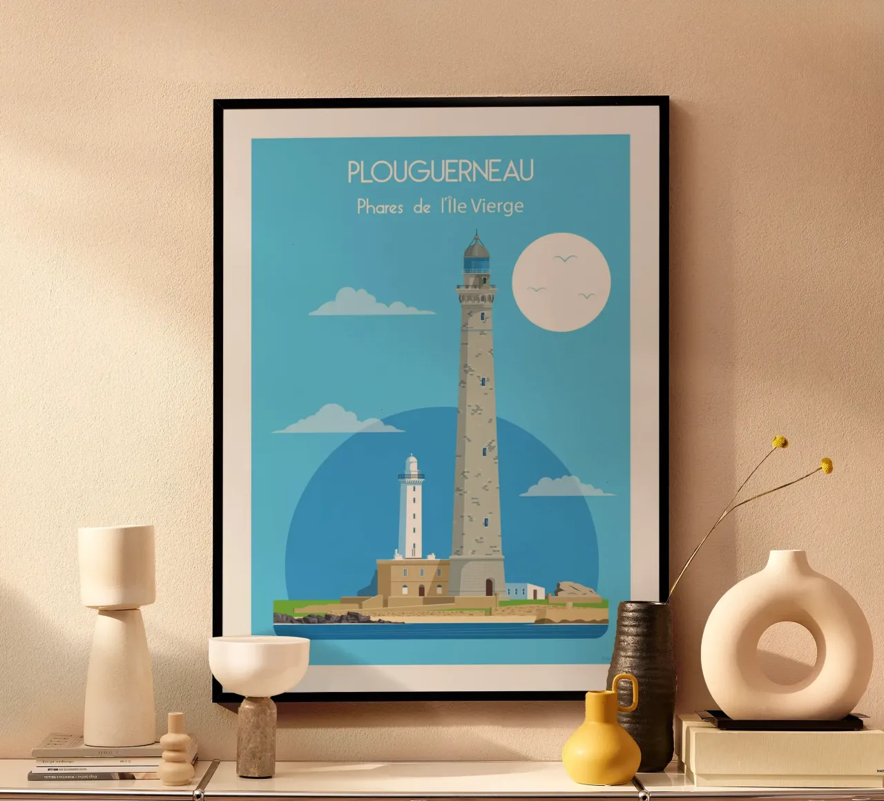 Faro dell'Île Vierge carta hahnemühle da Raphaël Delerue