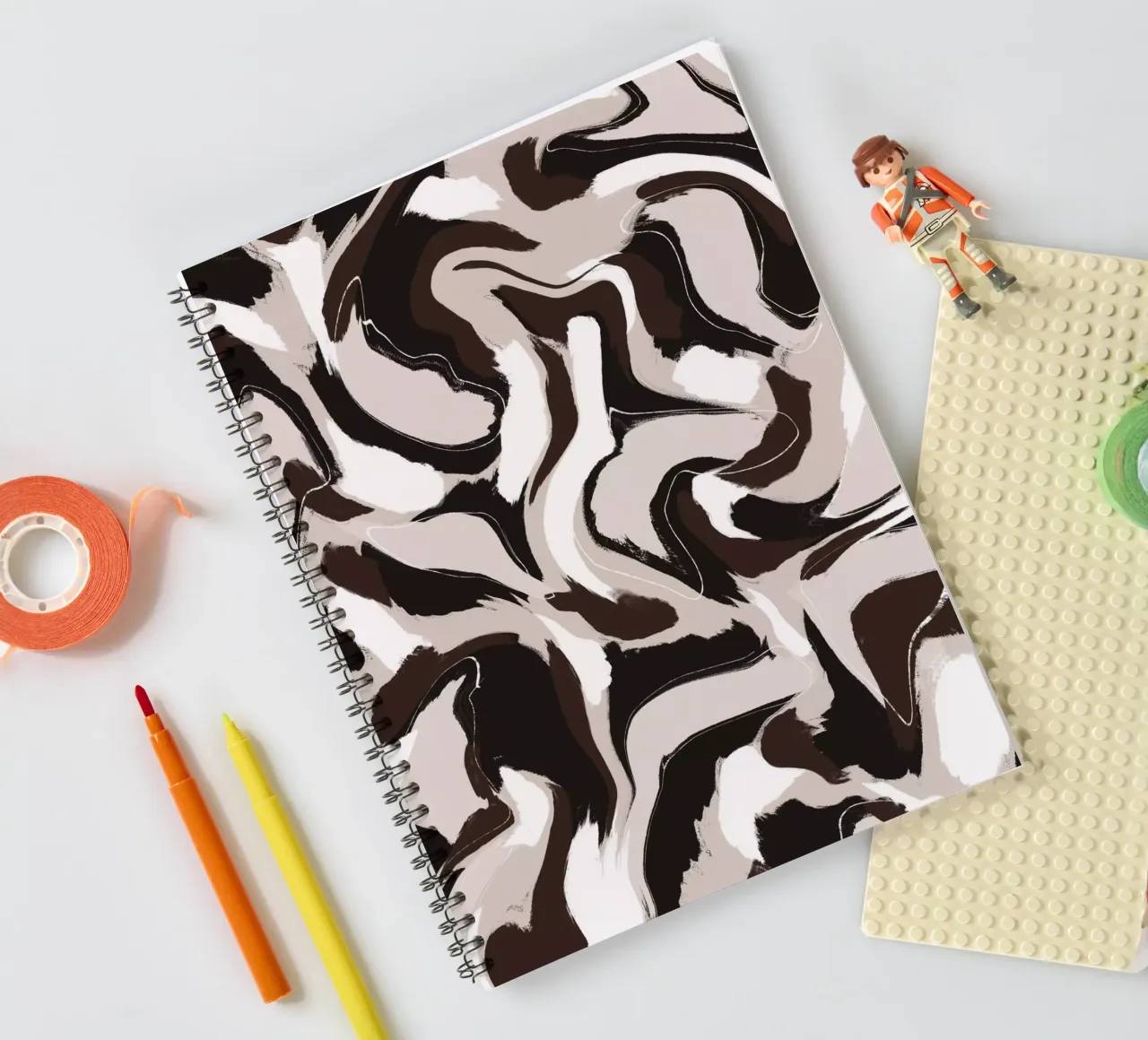 Pattern No 183 spiral notebook by treechild