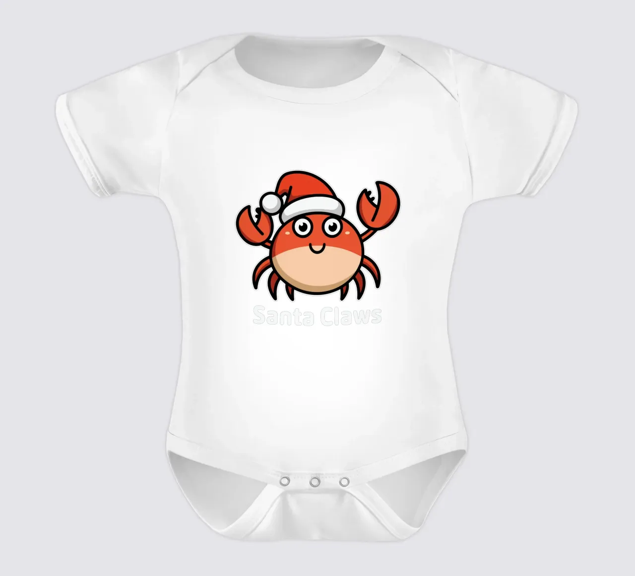 Santa Claws body neonato maniche corte da edsonramosart