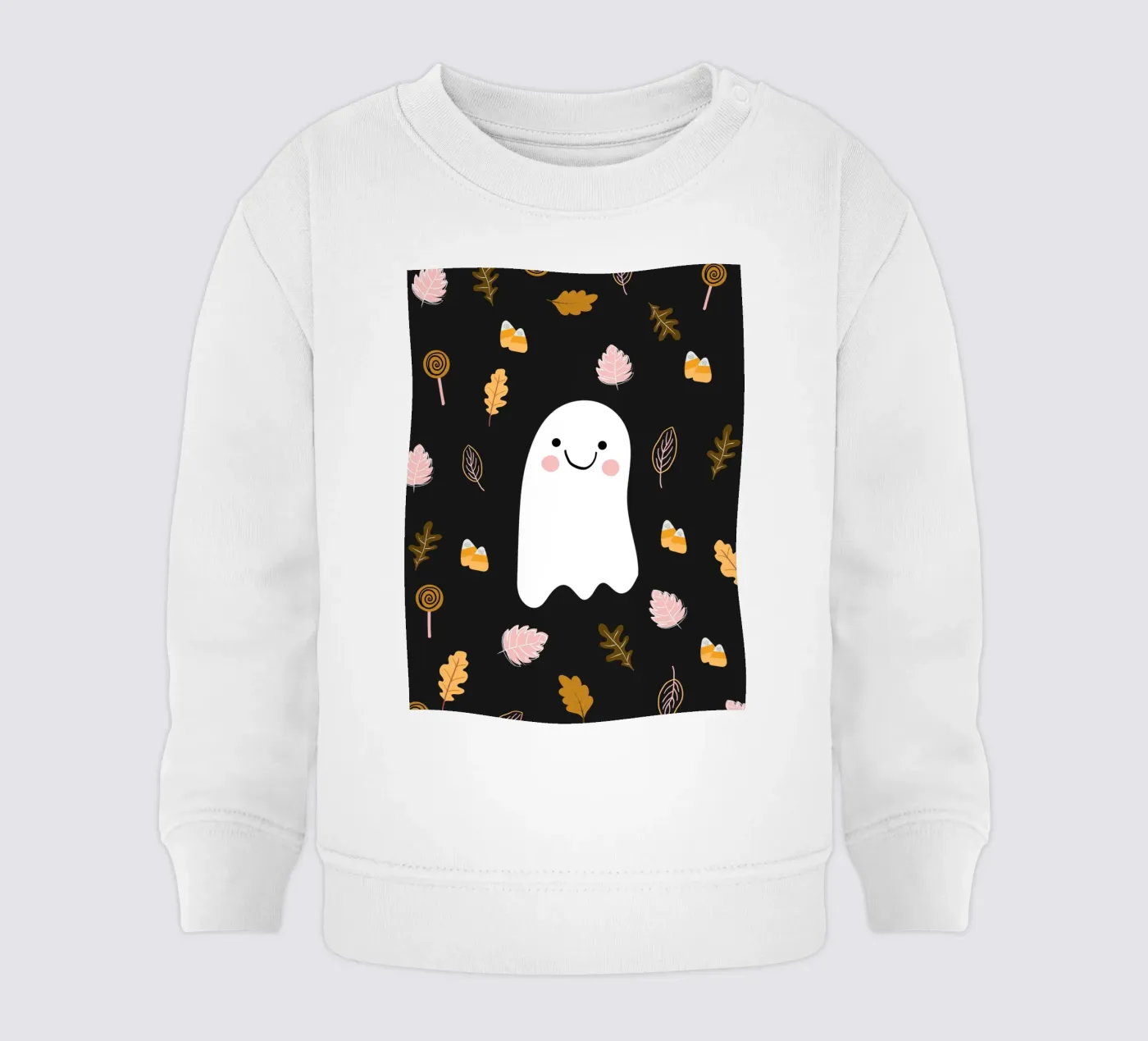 Friendly Ghost felpa neonato da Stephanie Godbout Designs
