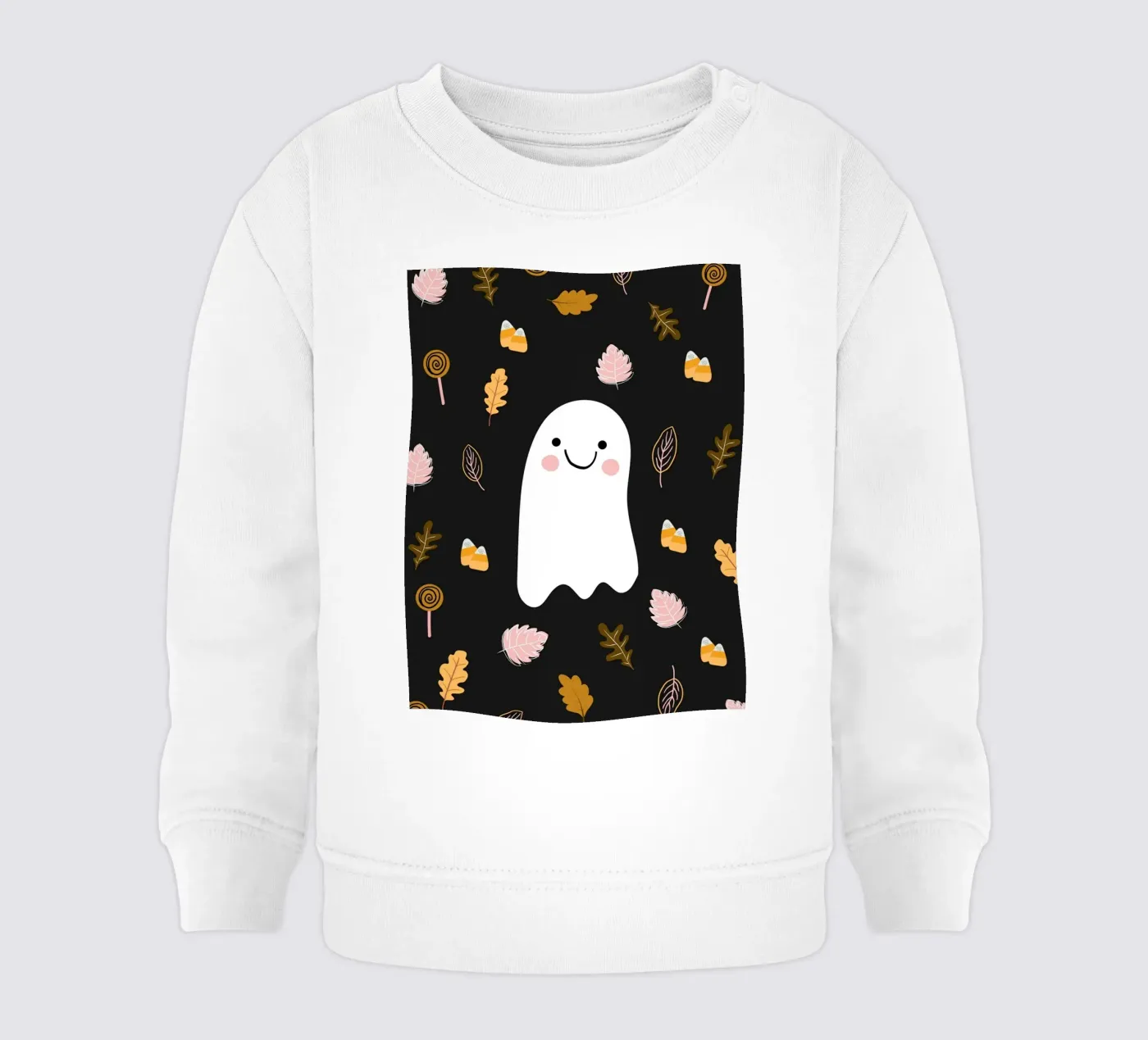 Friendly Ghost felpa neonato da Stephanie Godbout Designs