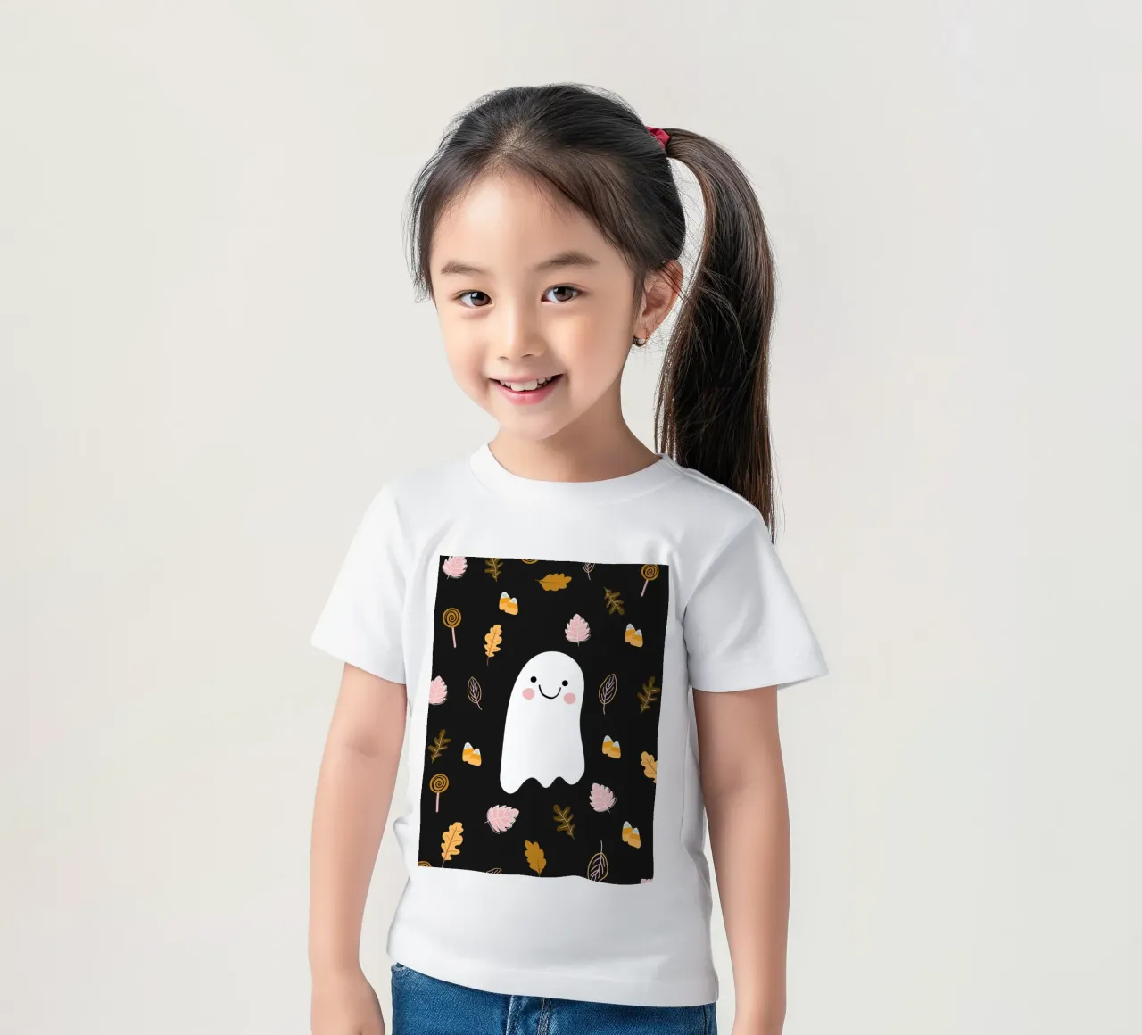 Friendly Ghost t-shirt bambini da Stephanie Godbout Designs