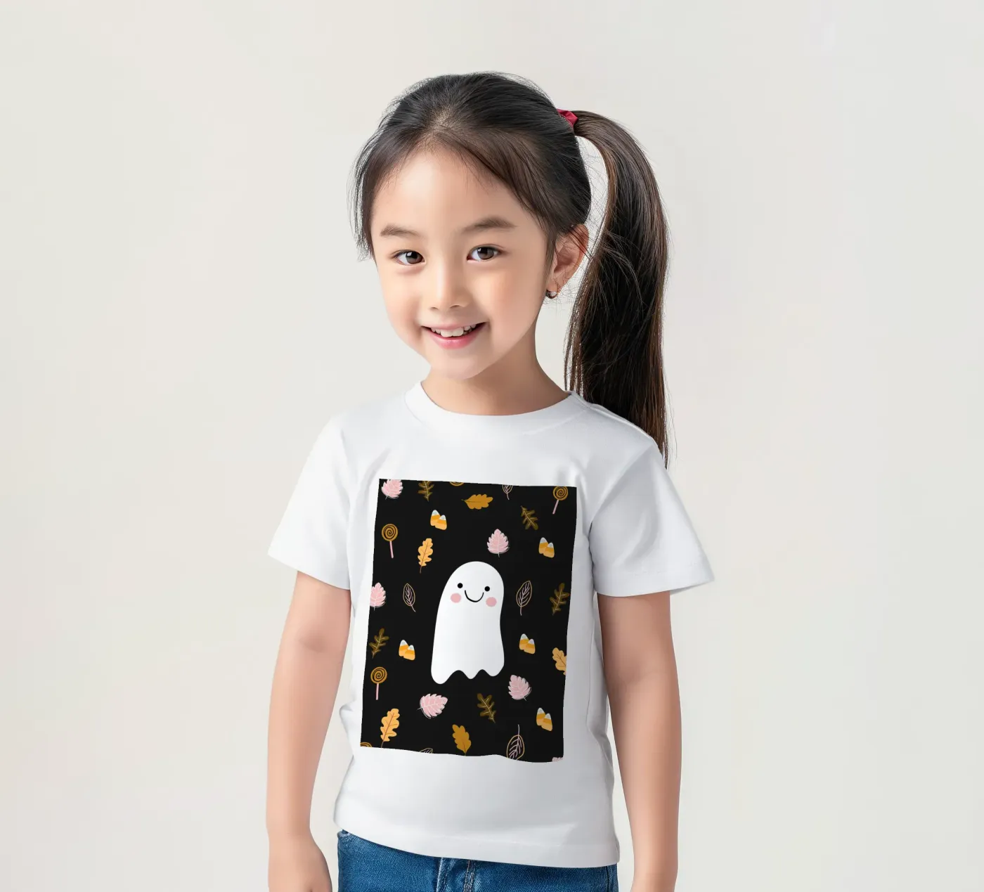 Friendly Ghost kinder t-shirt van Stephanie Godbout Designs