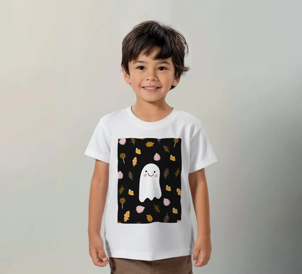 Friendly Ghost t-shirt bambini da Stephanie Godbout Designs
