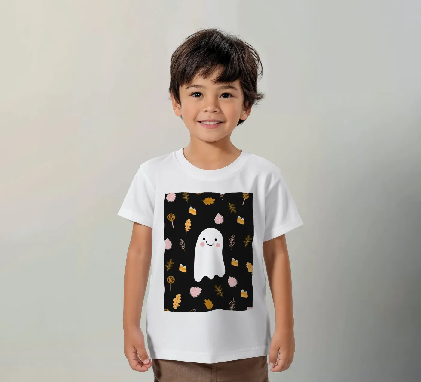 Friendly Ghost kinder t-shirt van Stephanie Godbout Designs