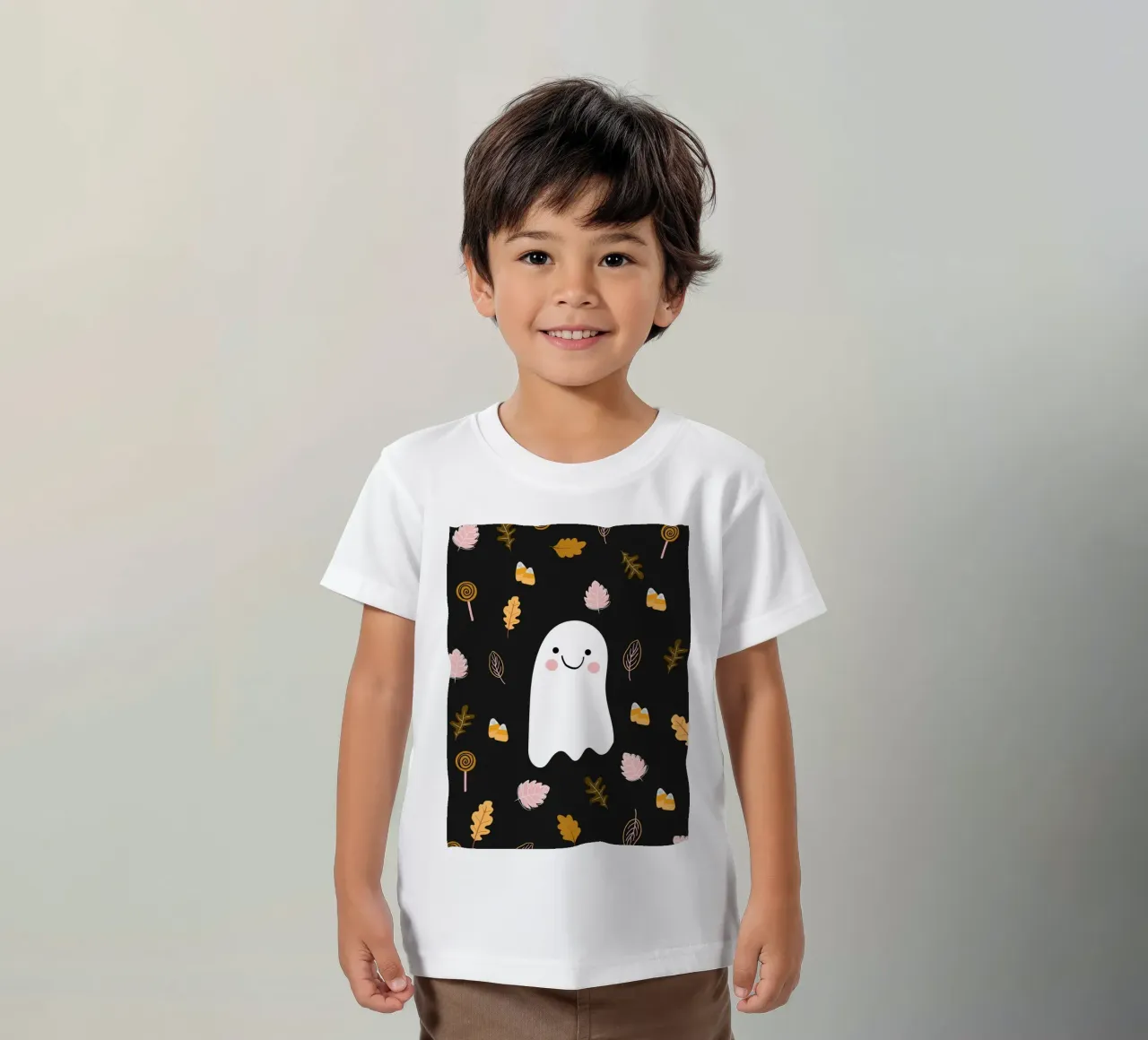 Friendly Ghost t-shirt bambini da Stephanie Godbout Designs