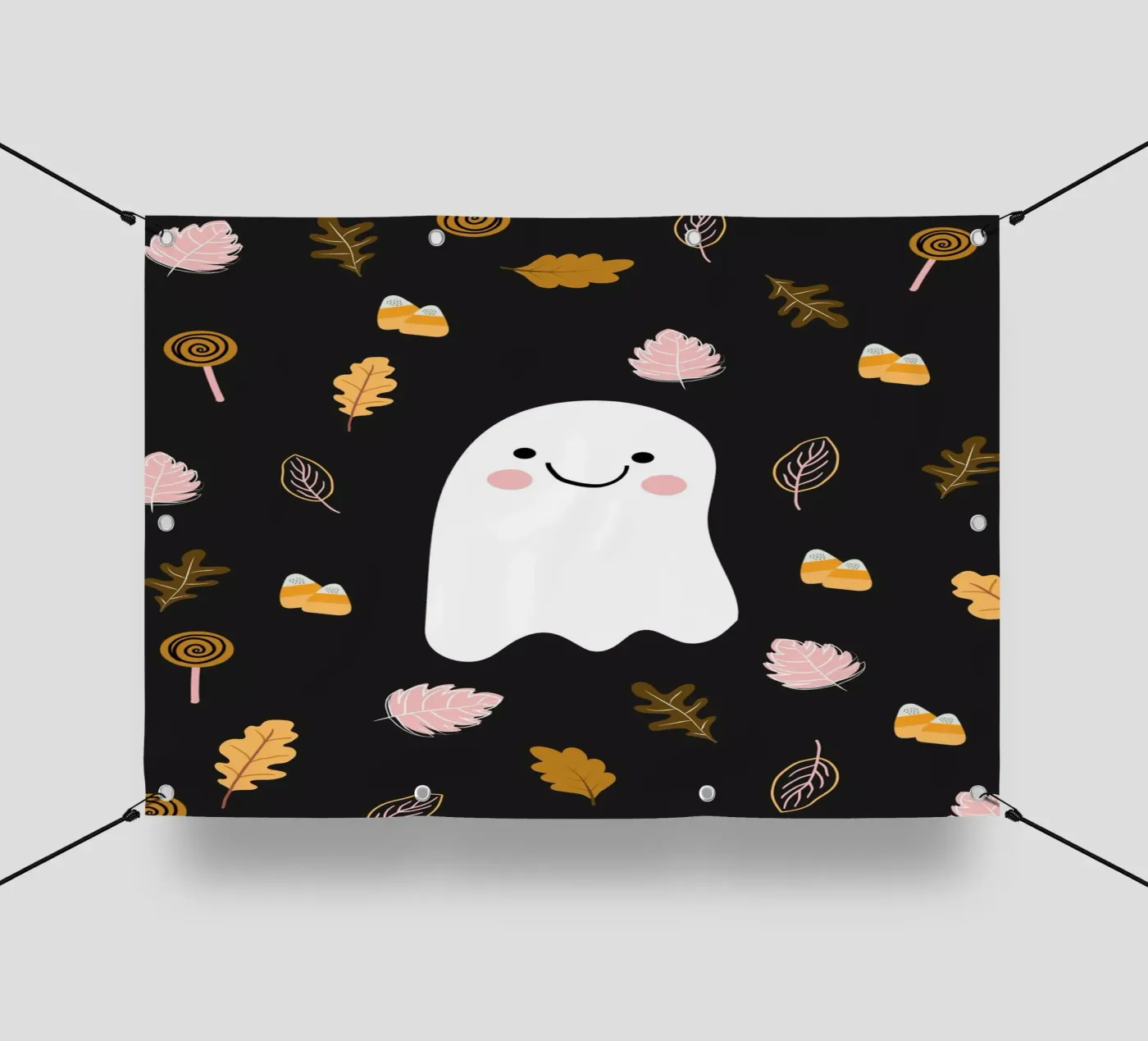 Friendly Ghost telo in pvc da Stephanie Godbout Designs