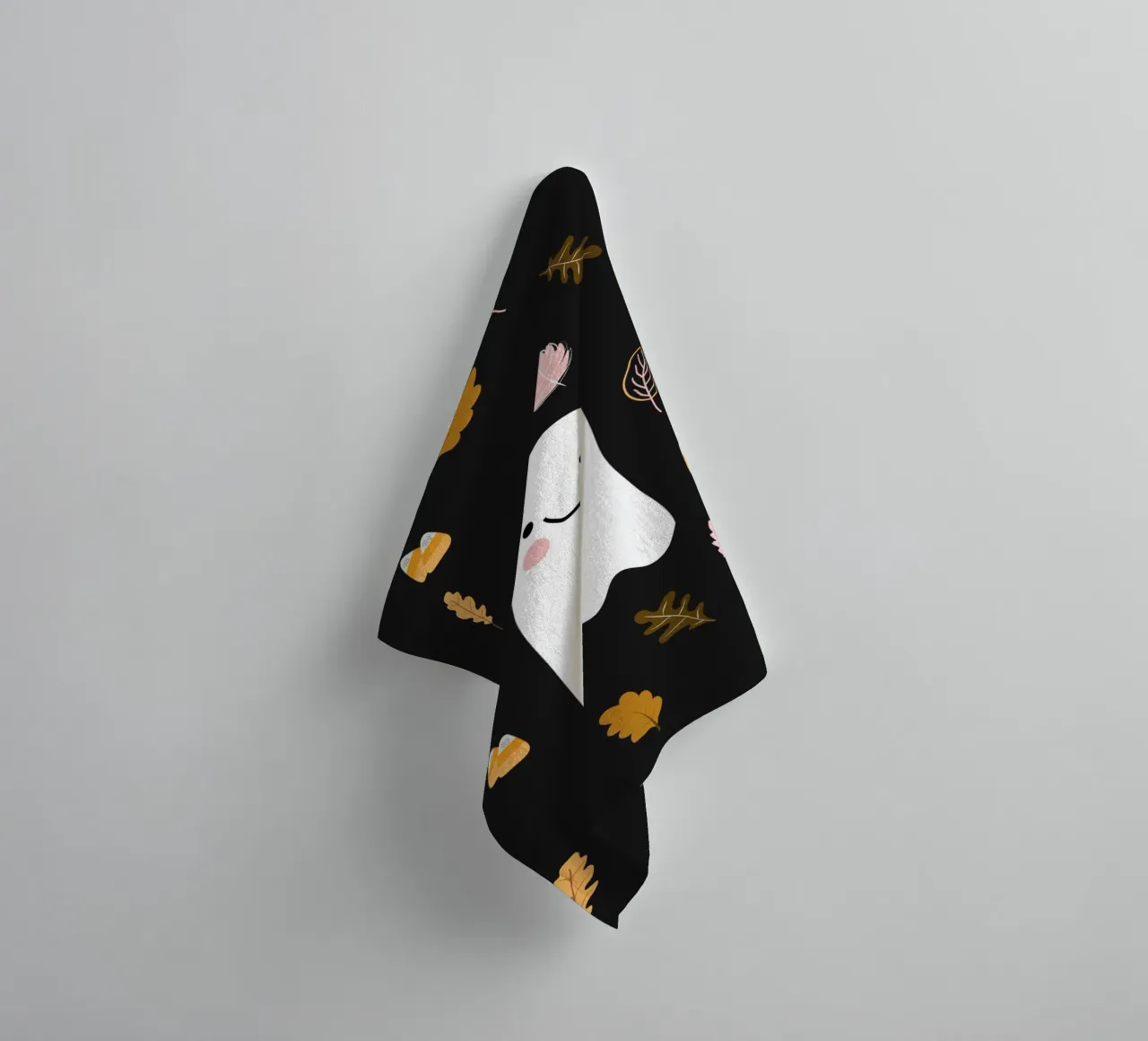 Friendly Ghost towel by Stephanie Godbout Designs