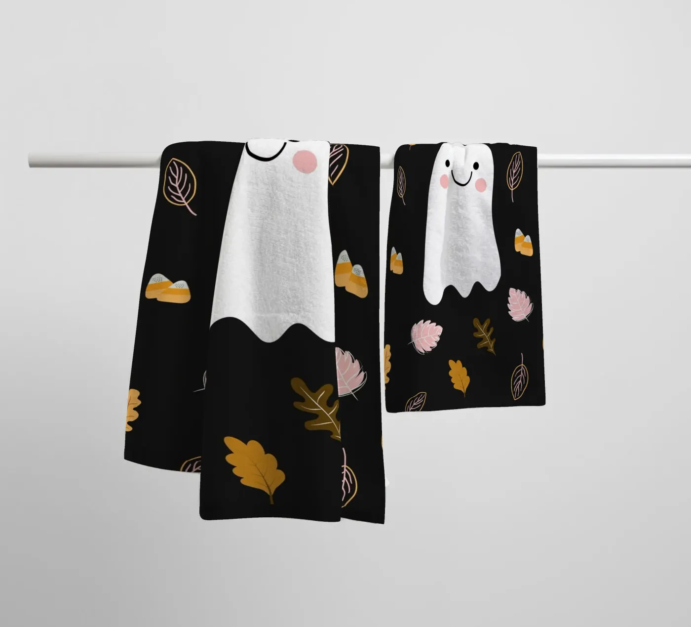 Friendly Ghost towel by Stephanie Godbout Designs