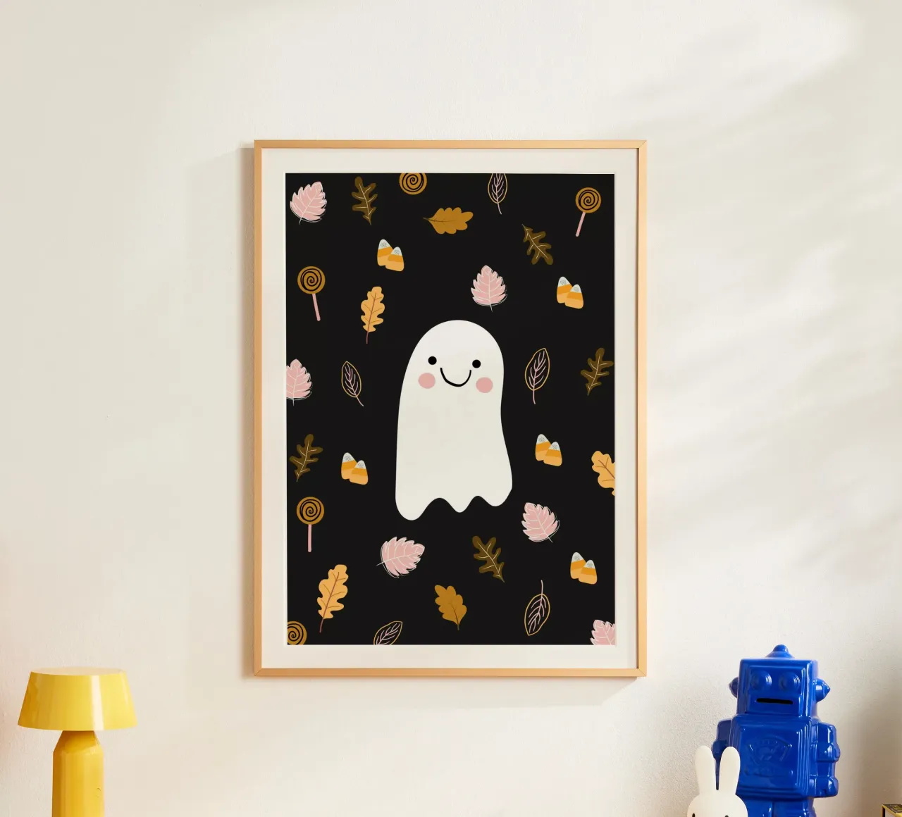 Friendly Ghost poster by Stephanie Godbout Designs