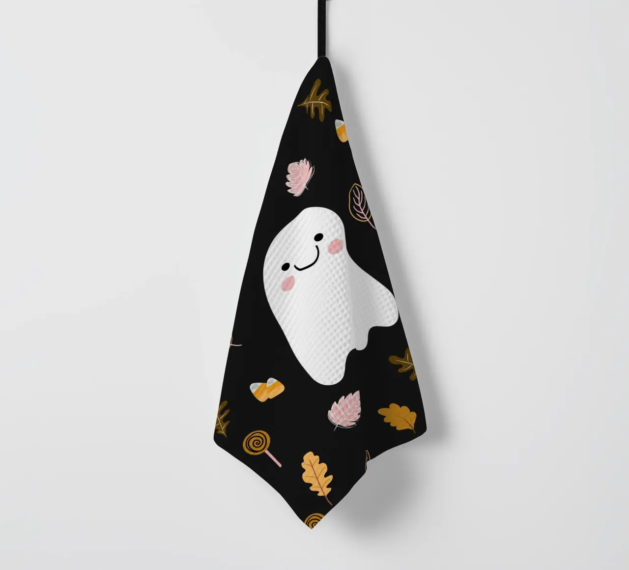 Friendly Ghost tea towel by Stephanie Godbout Designs