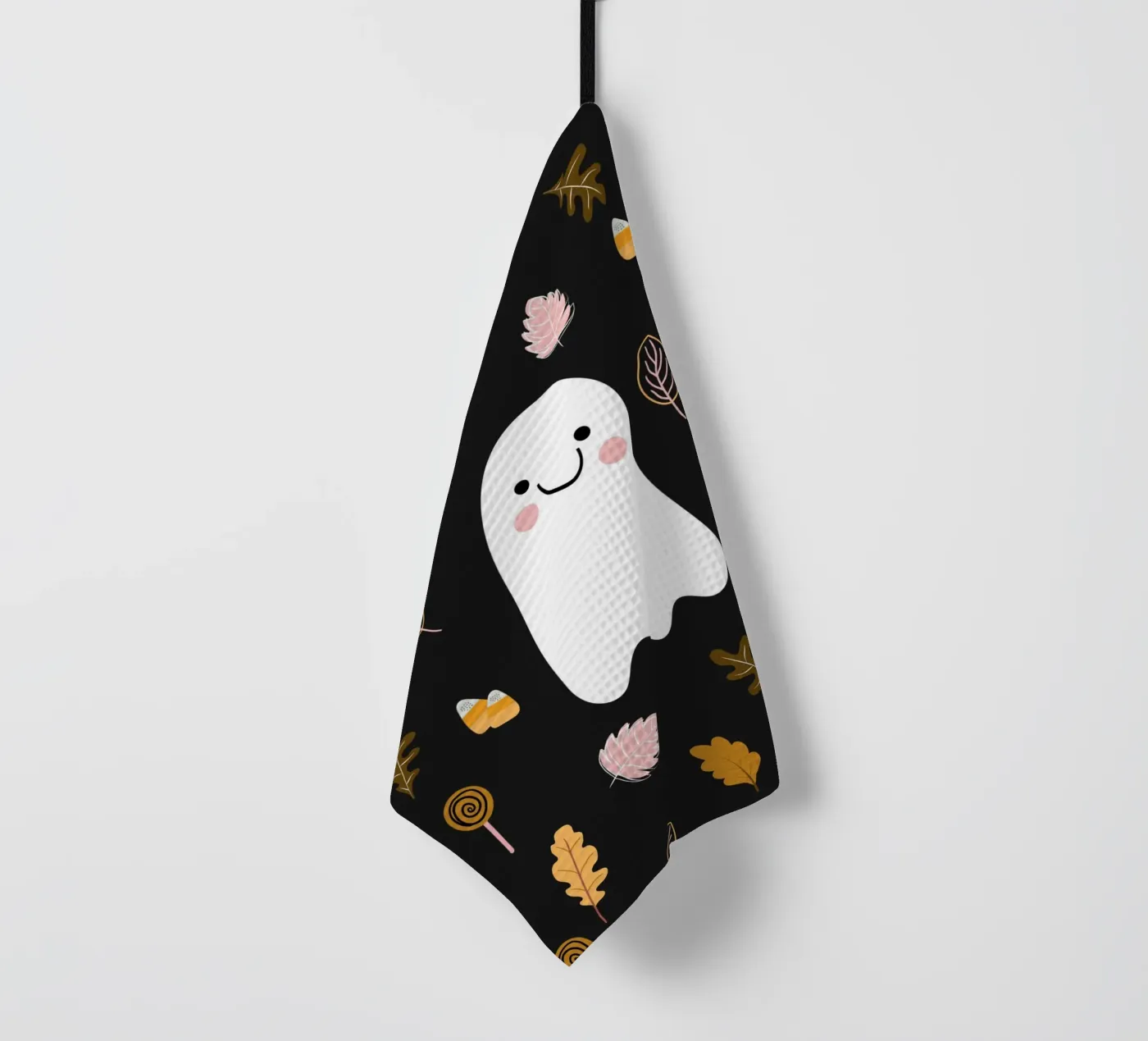 Friendly Ghost tea towel by Stephanie Godbout Designs