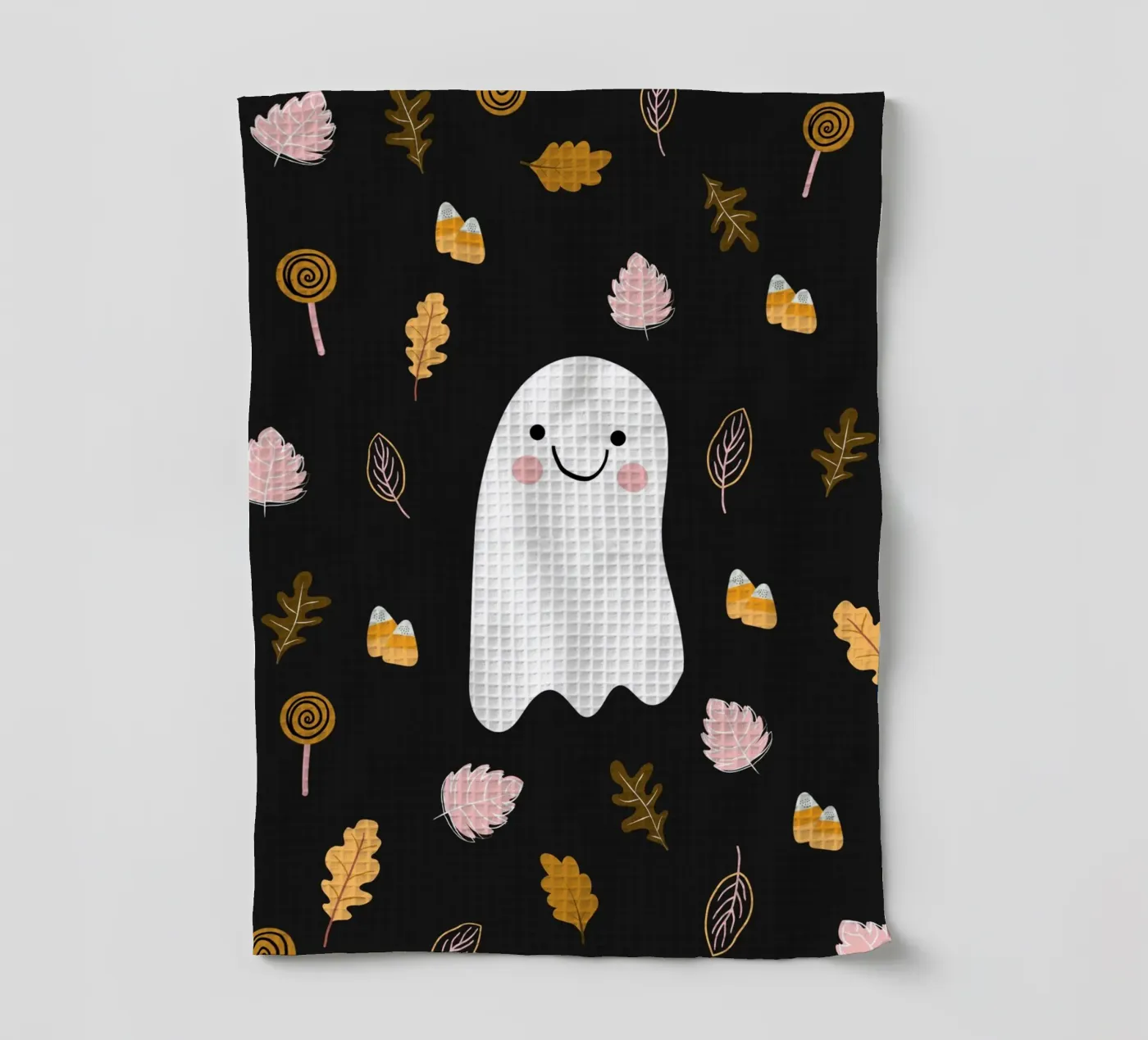 Friendly Ghost tea towel by Stephanie Godbout Designs