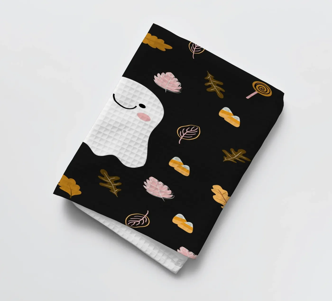 Friendly Ghost tea towel by Stephanie Godbout Designs