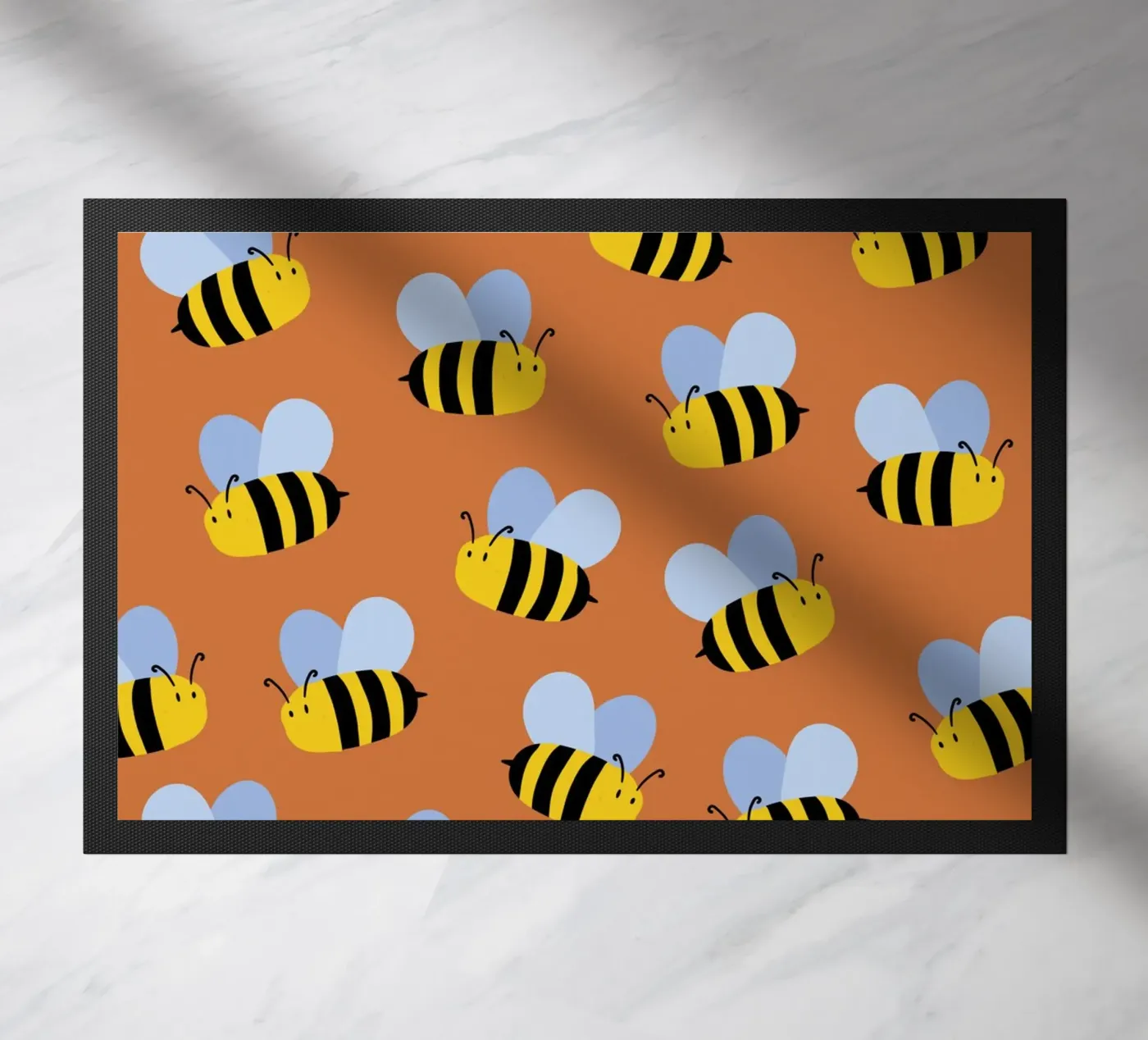 Cute bees deurmat van Happypatterns