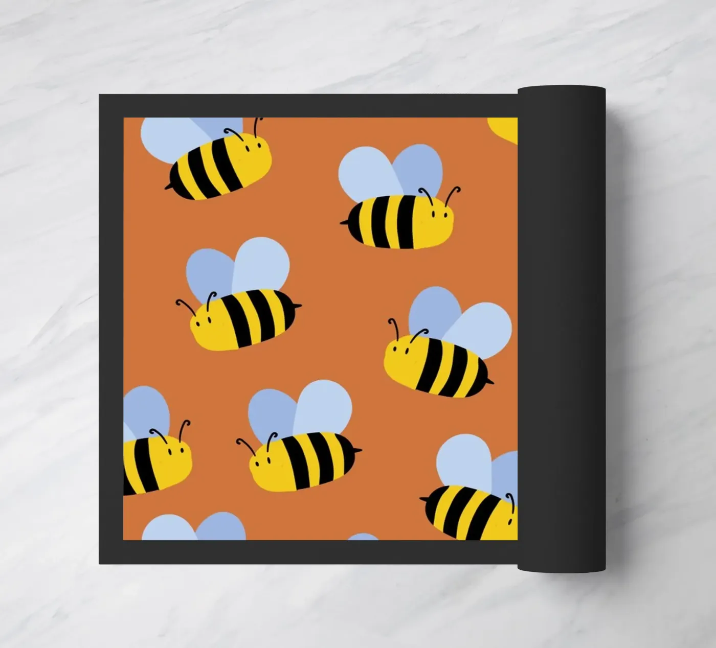 Cute bees deurmat van Happypatterns