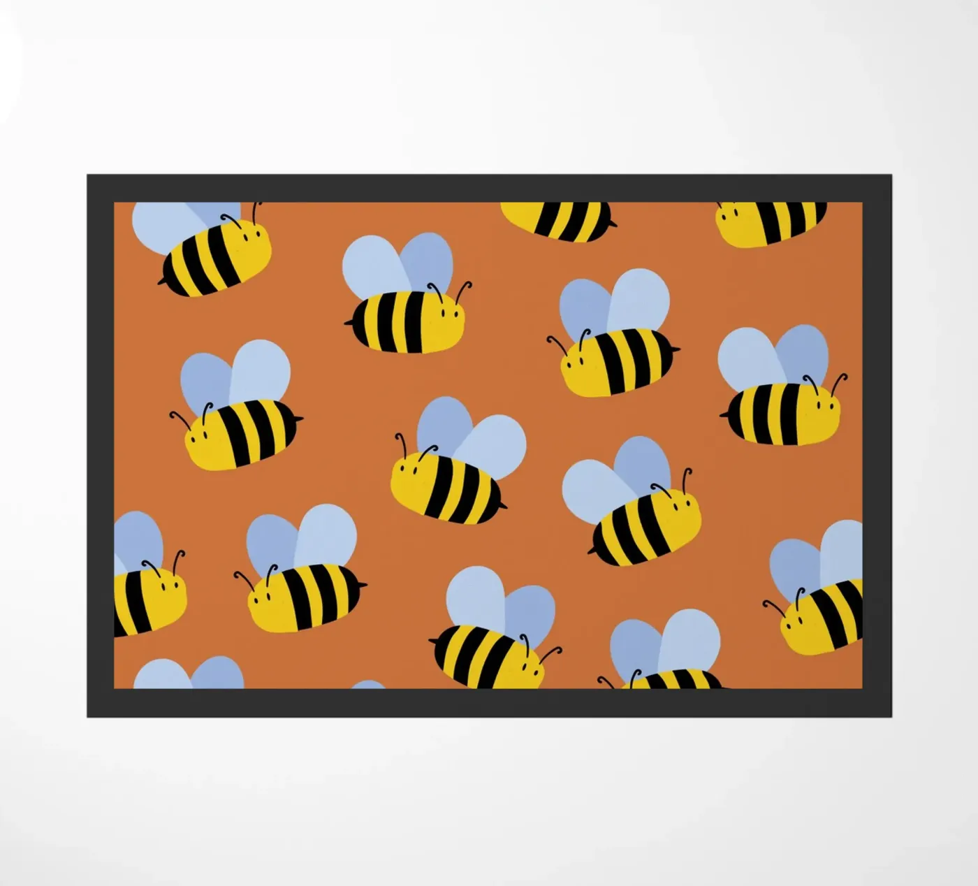 Cute bees deurmat van Happypatterns
