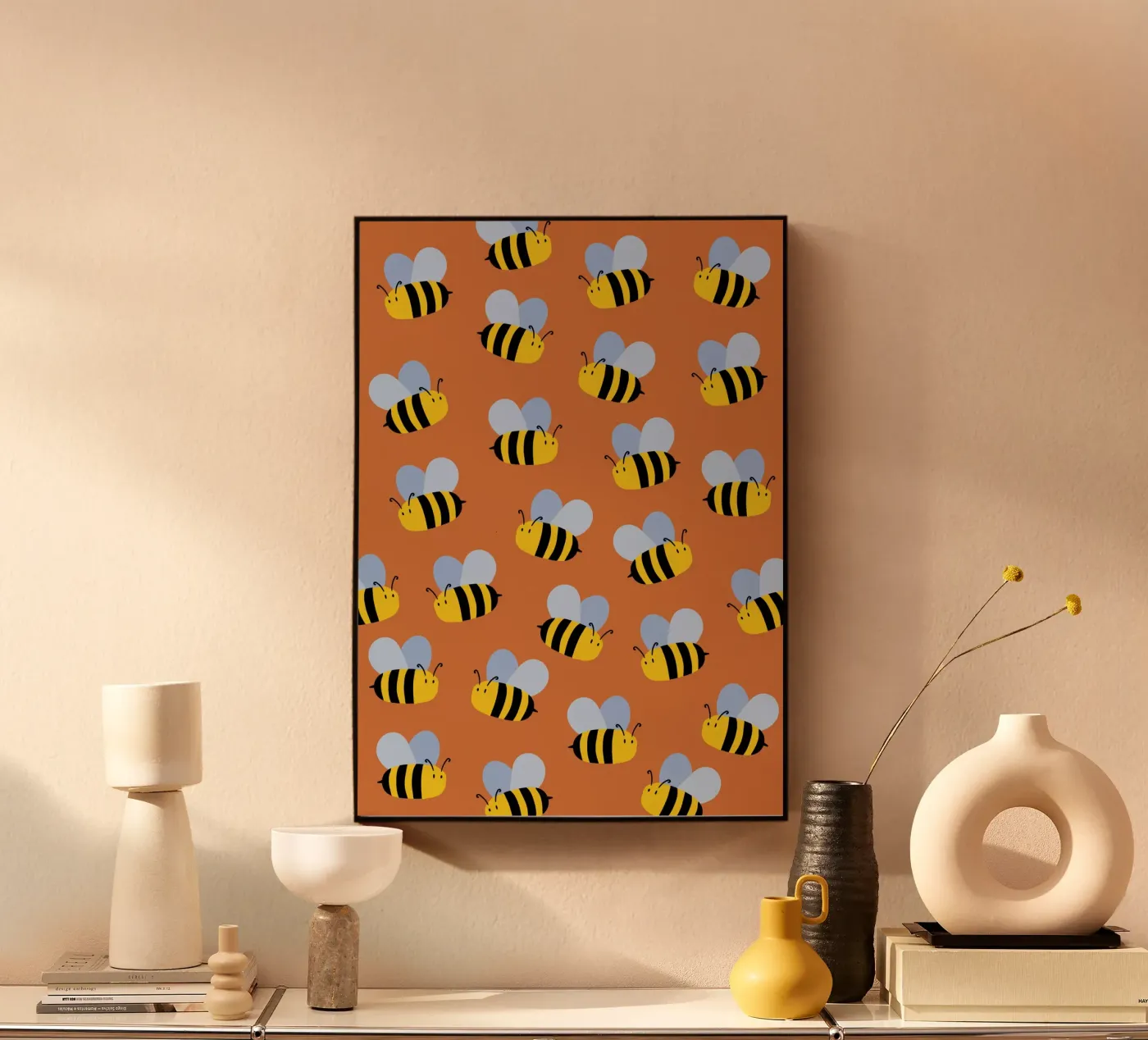 Cute bees plexiglas de Happypatterns