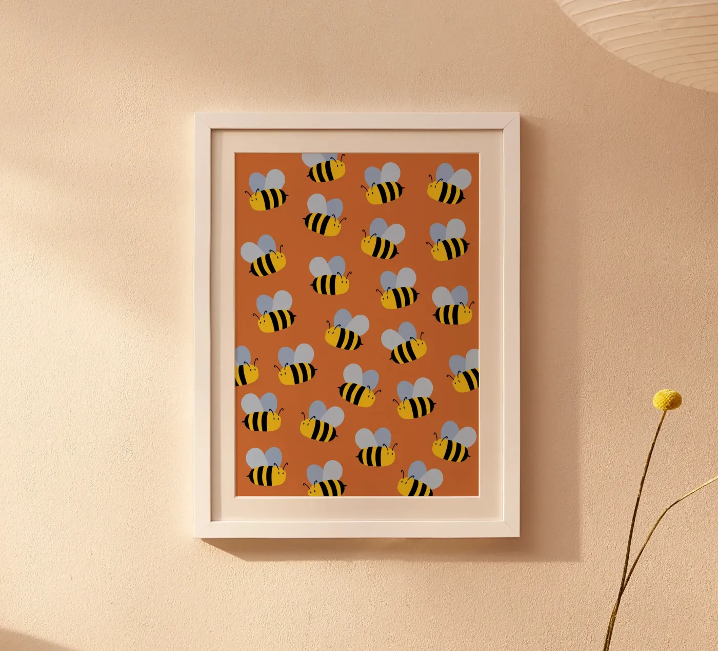 Cute bees poster da Happypatterns