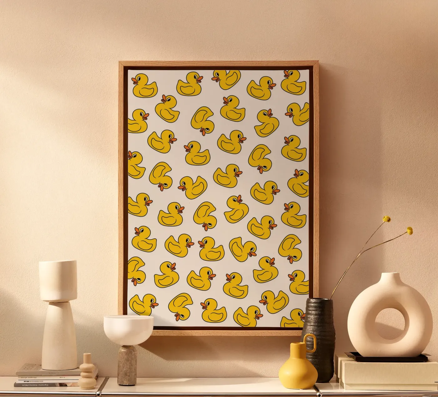 Ducks pattern canvas van Happypatterns