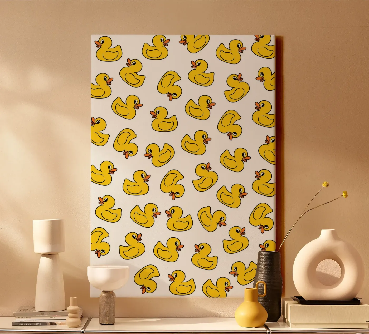 Ducks pattern canvas van Happypatterns
