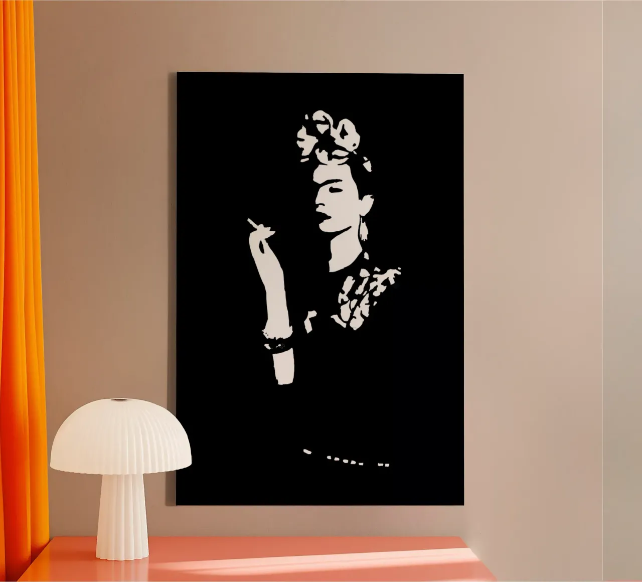 Frida and her Thoughts tela con Cornice a cassetta da Second Canvas