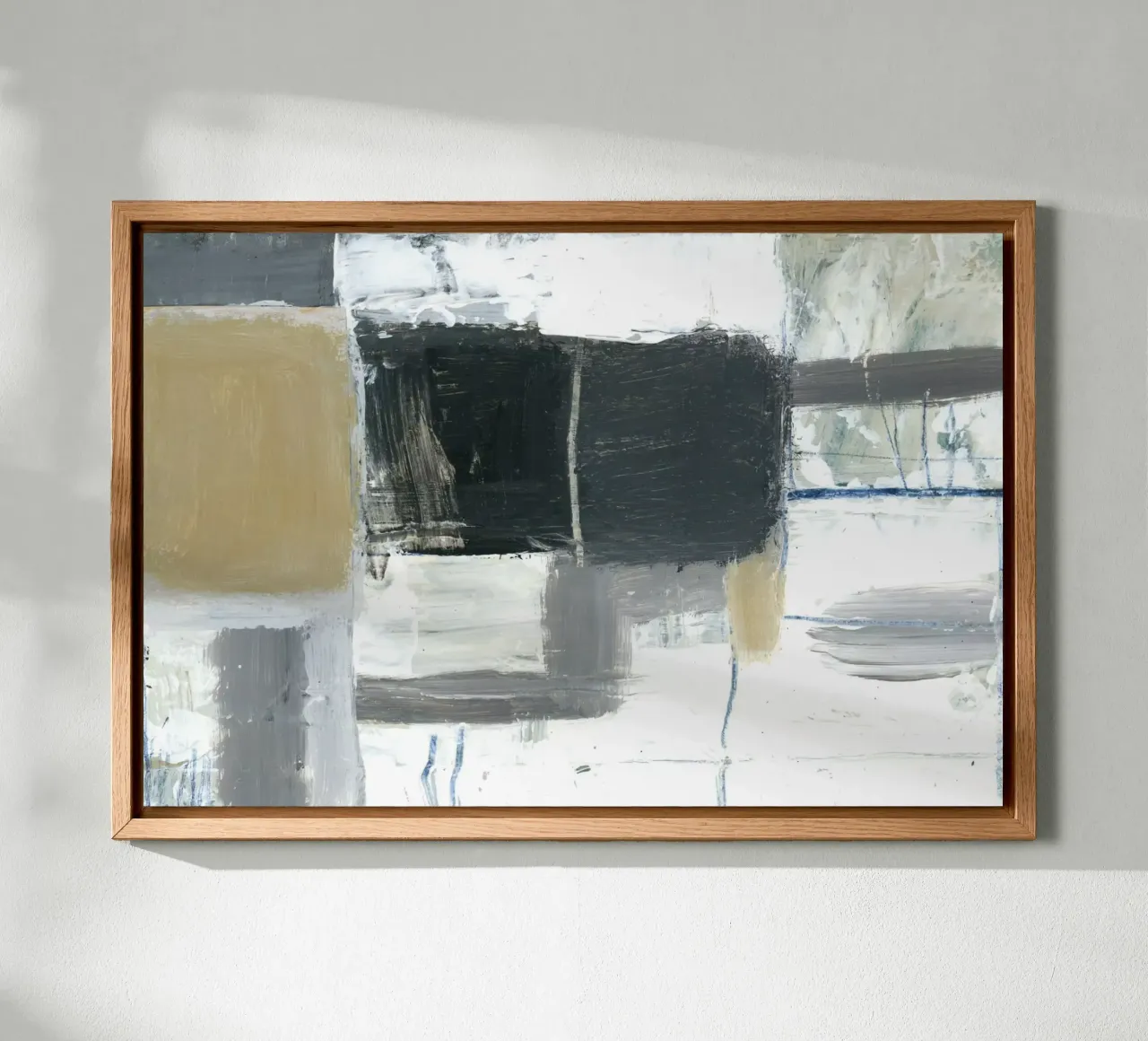 urban abstract 2 canvas met Baklijst van IRIS LEHNHARDT FINE ART