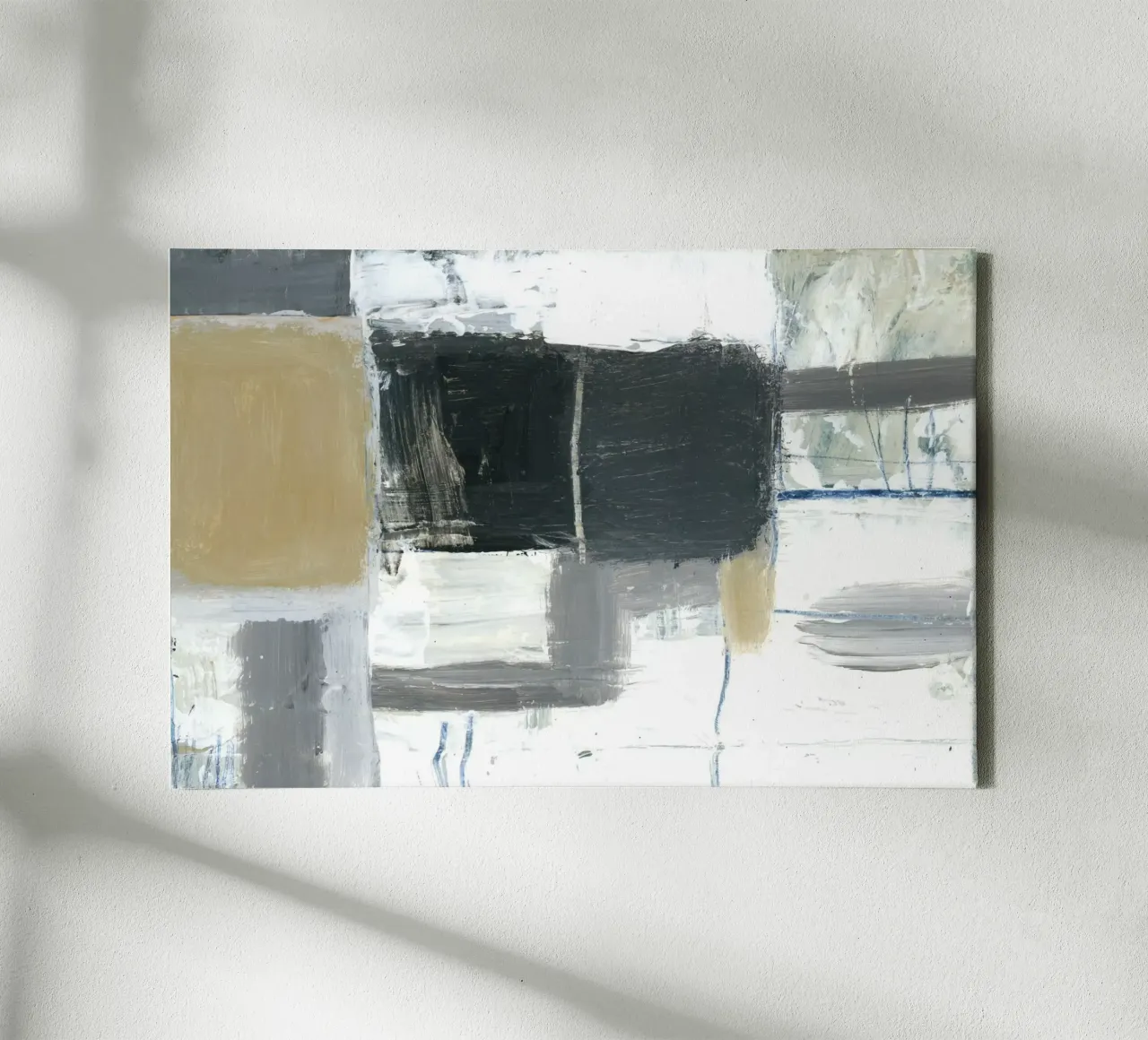 urban abstract 2 canvas met Baklijst van IRIS LEHNHARDT FINE ART