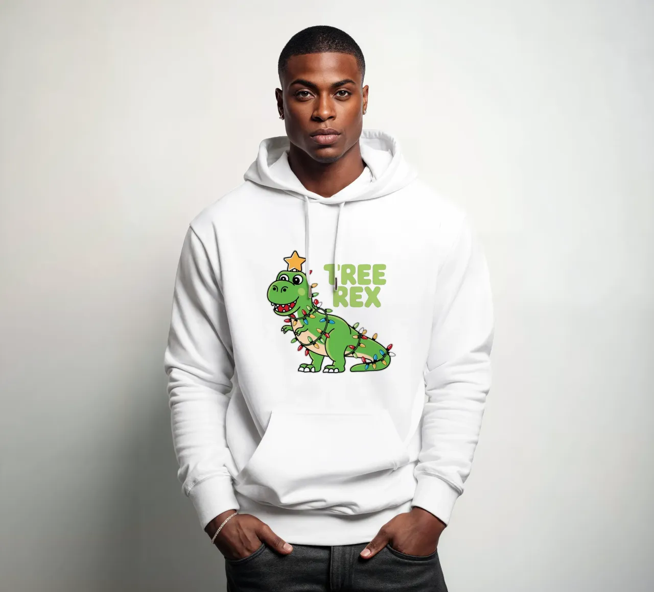 Cute Tree Rex felpa con cappuccio da edsonramosart