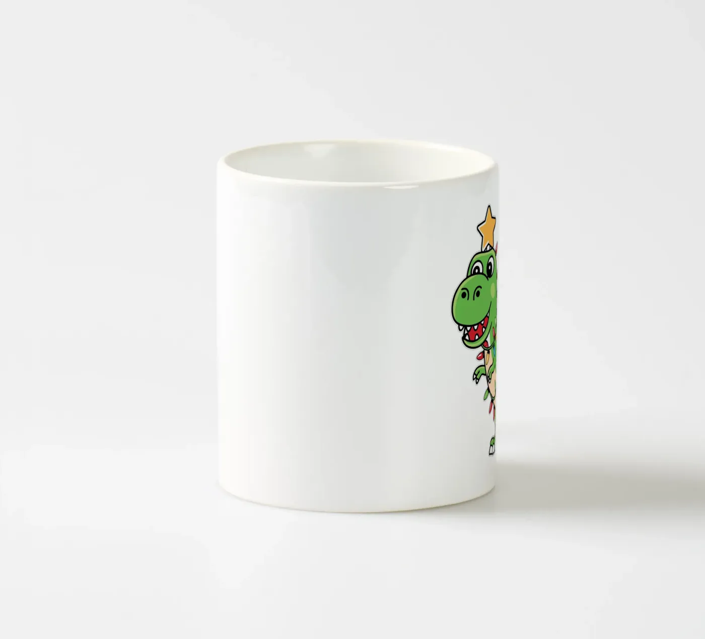 Cute Tree Rex ceramic mug by edsonramosart